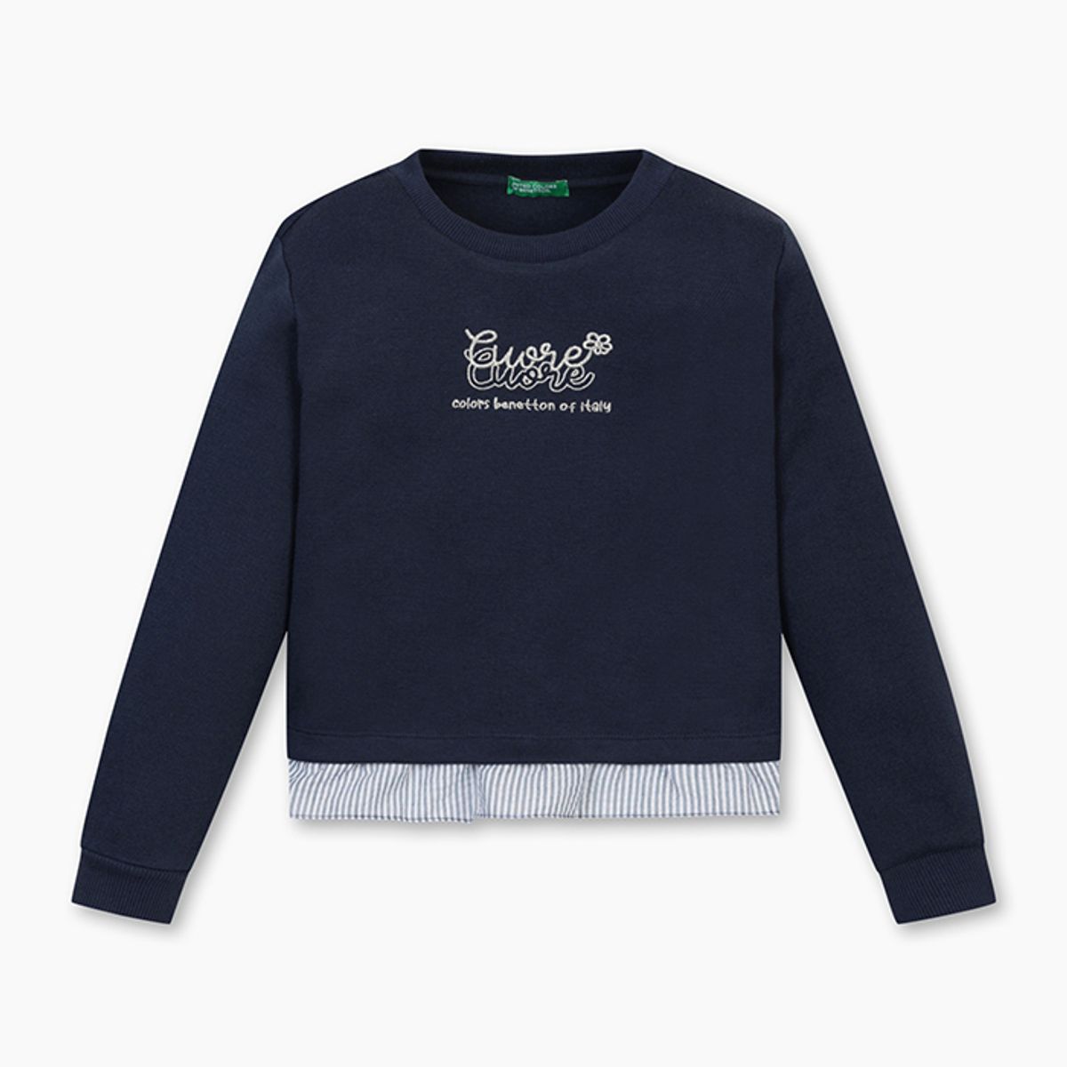 베네통키즈(BENETTONKIDS) 피케 양면 맨투맨_QAMT11541NY