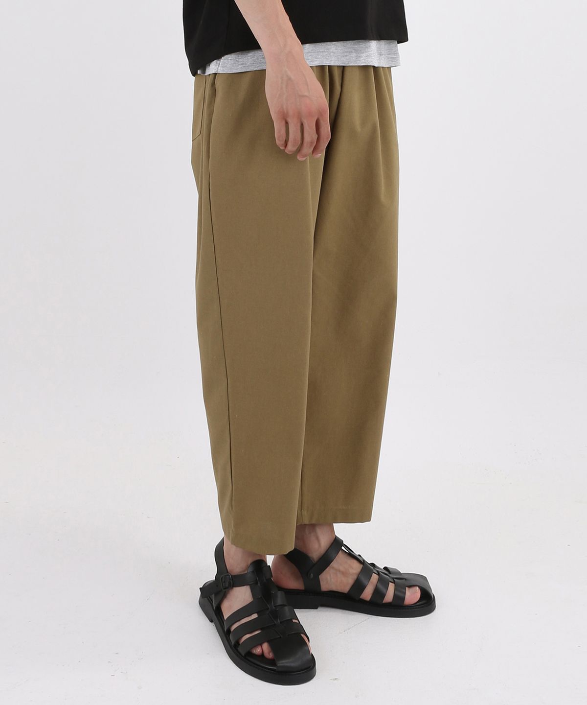 유앤엘씨(UNLC) LINEN SEMI-WIDE CROP PANTS 3COL