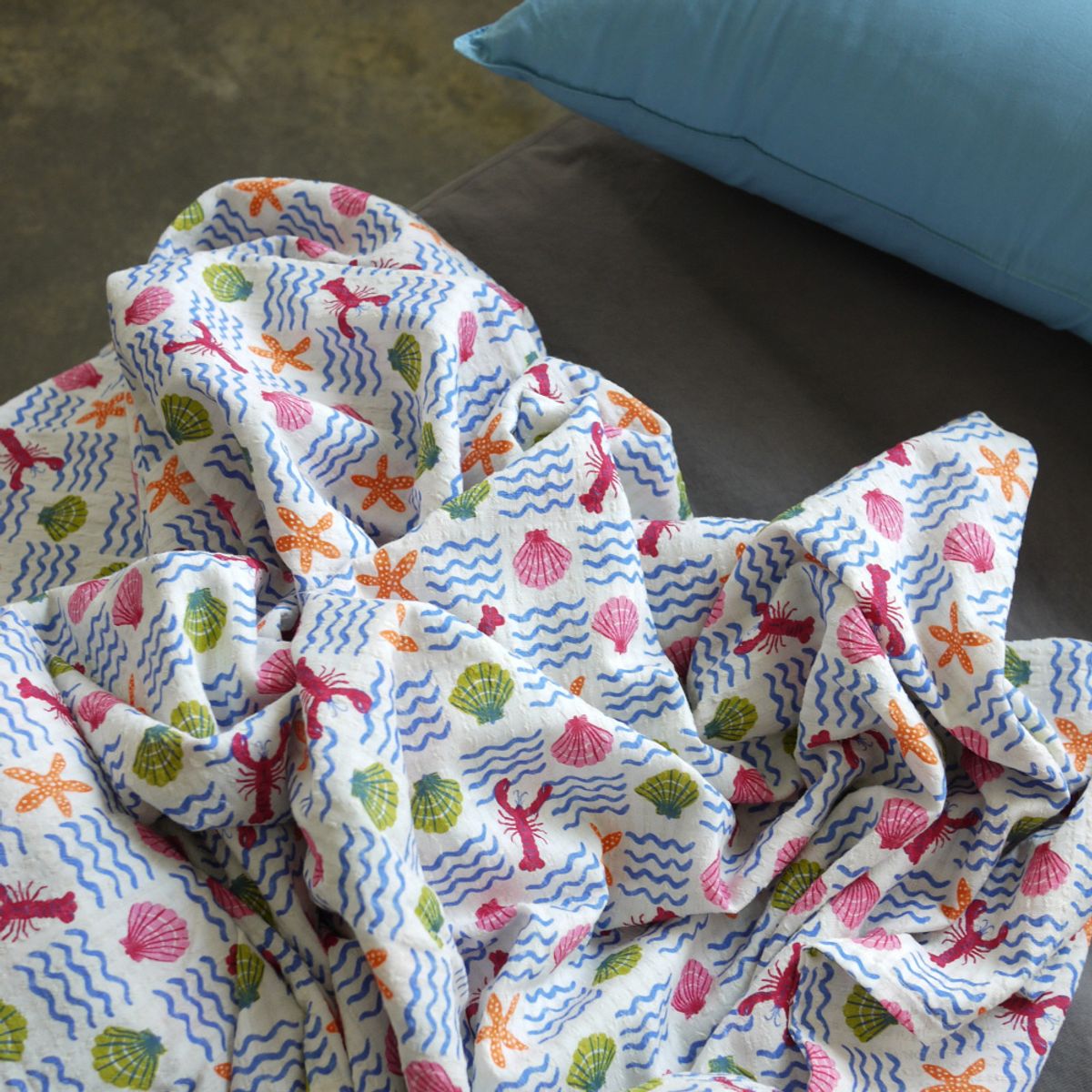 봄봄패브릭스(BOMBOM FABRICS) ocean/ summer cotton rayon blanket