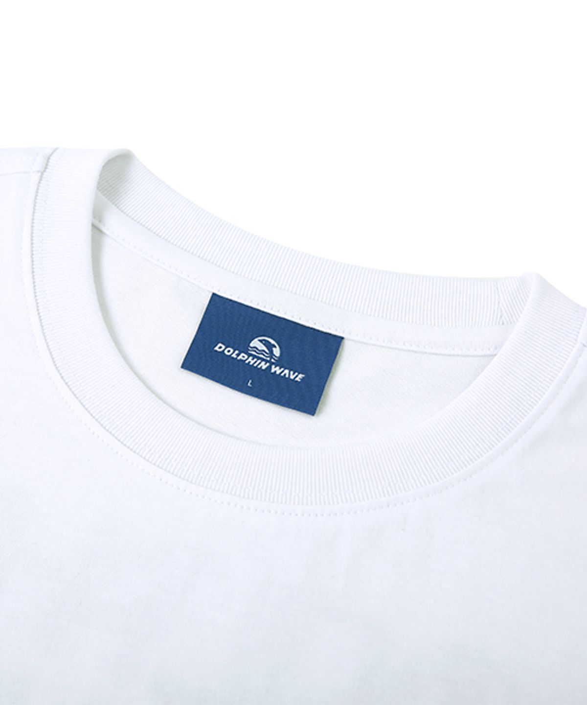 돌핀웨이브어패럴(DOLPHIN WAVE APPAREL) 돌핀 핑거리딩 그래픽 긴팔 티셔츠 화이트