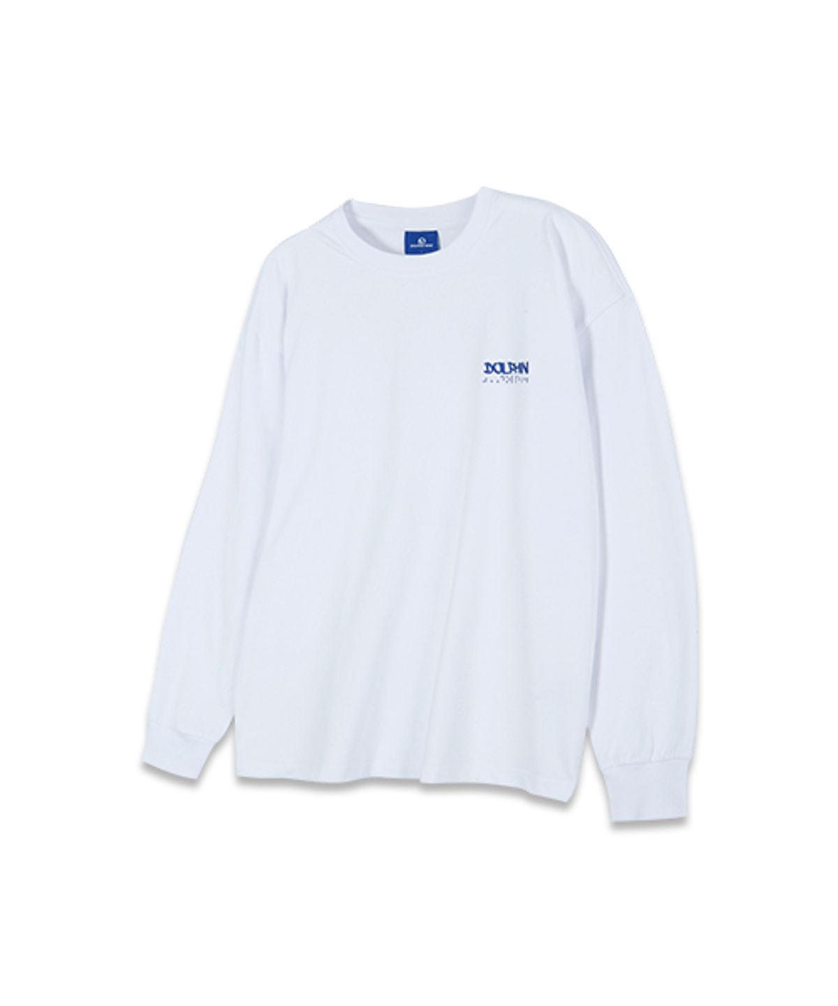 돌핀웨이브어패럴(DOLPHIN WAVE APPAREL) 돌핀 핑거리딩 그래픽 긴팔 티셔츠 화이트