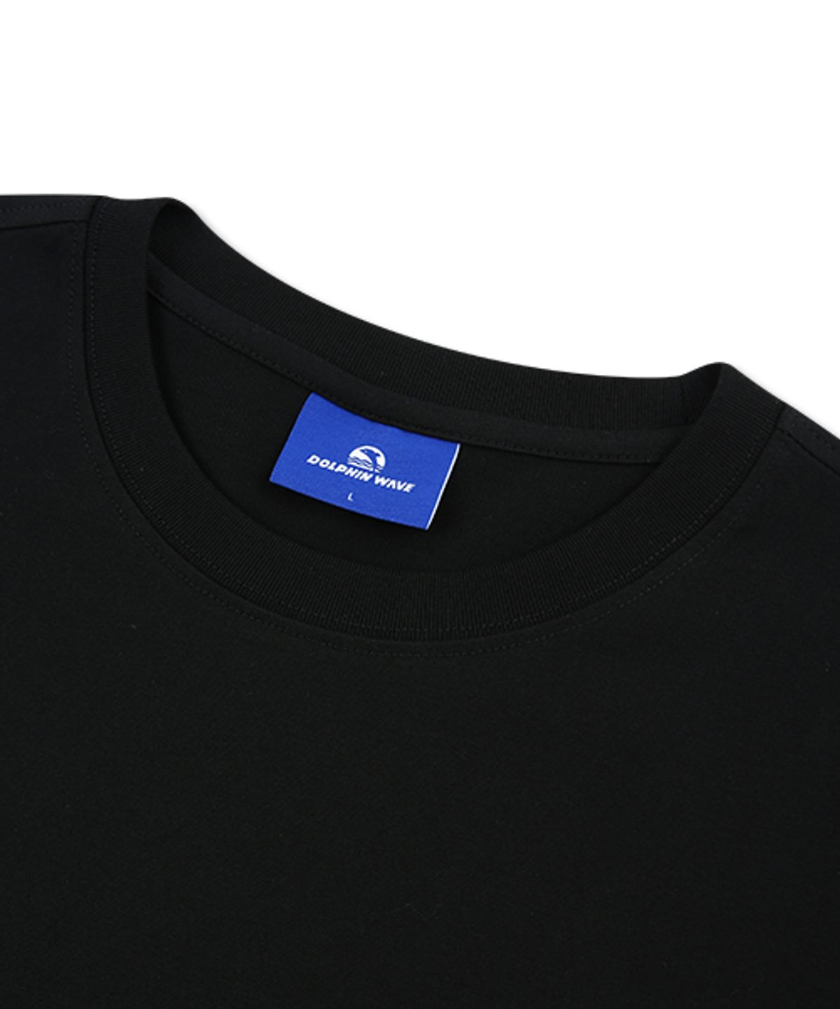 돌핀웨이브어패럴(DOLPHIN WAVE APPAREL) 돌핀 핑거리딩 그래픽 긴팔 티셔츠 블랙