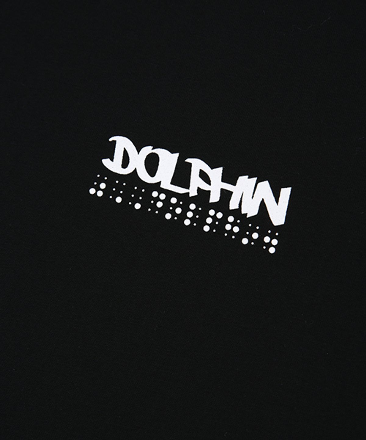 돌핀웨이브어패럴(DOLPHIN WAVE APPAREL) 돌핀 핑거리딩 그래픽 긴팔 티셔츠 블랙