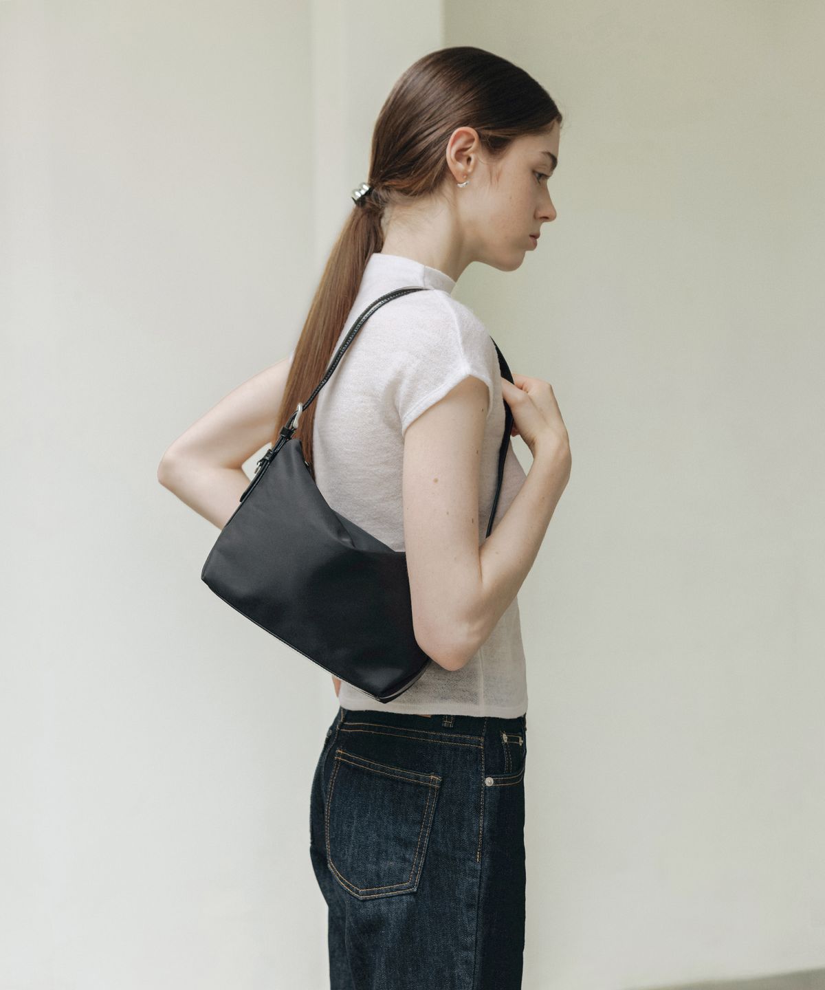 르메메(LEMEME) Sac Dewey Nylon Black