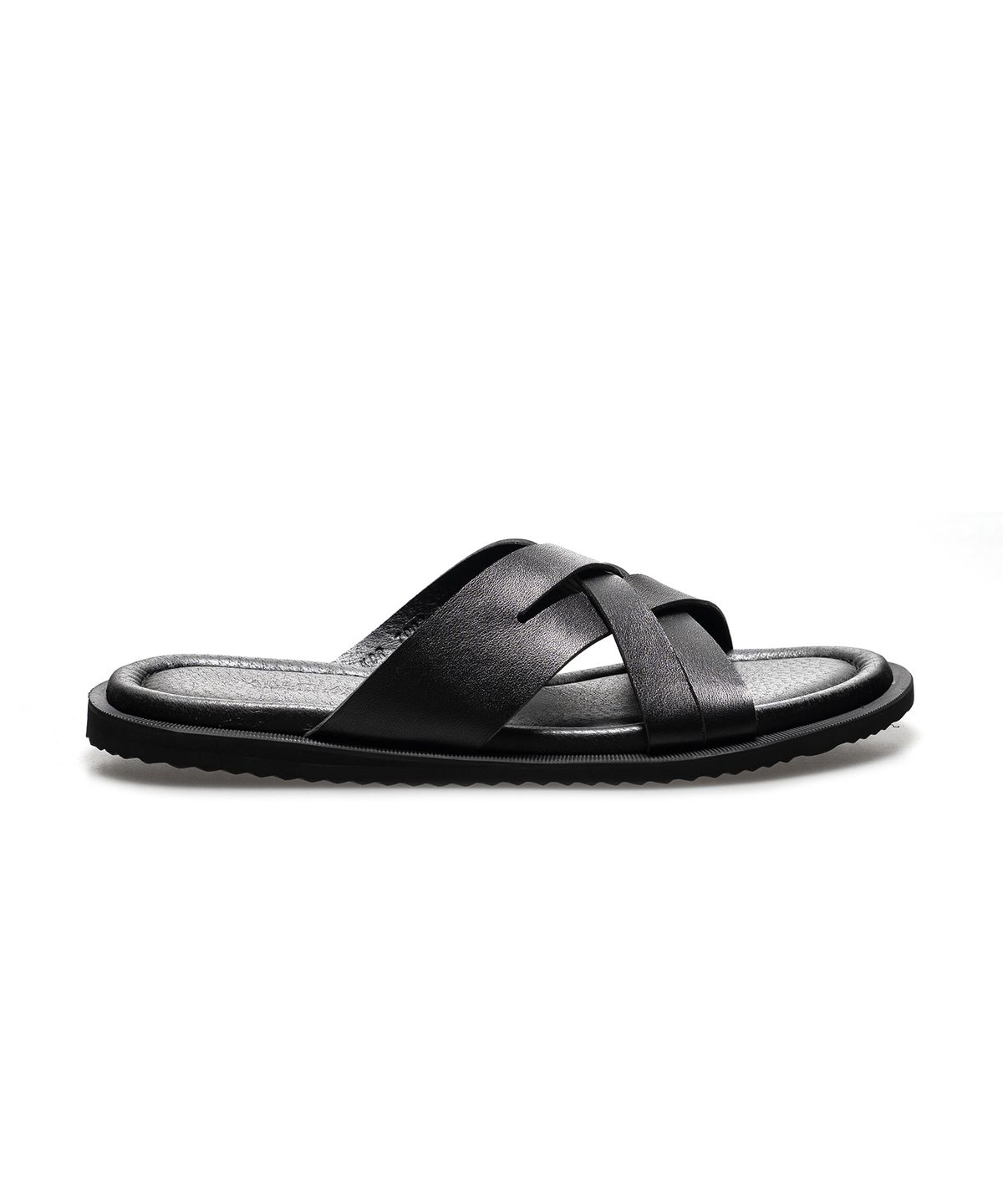 올클래식(ALLCLASSIC) ALC7002 인트레치아토 레더 슬리퍼_black