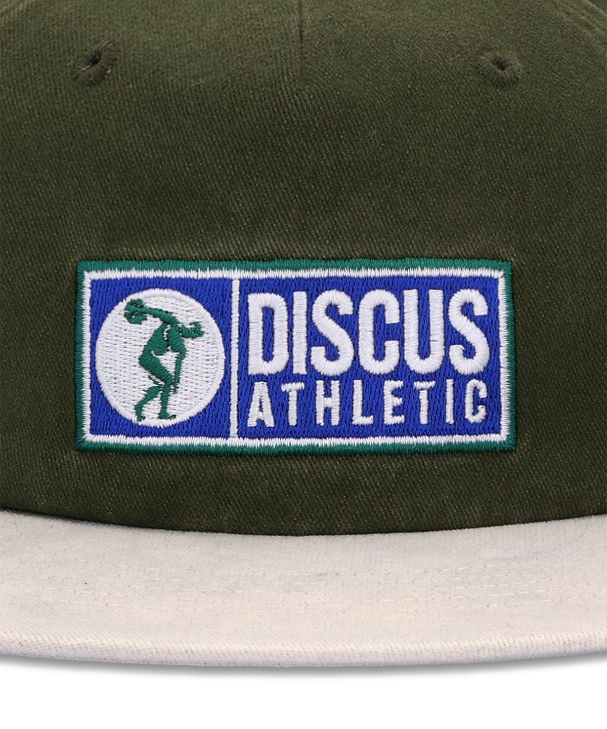 디스커스 애슬레틱(DISCUS ATHLETIC) 로고 5 패널 캡 카키