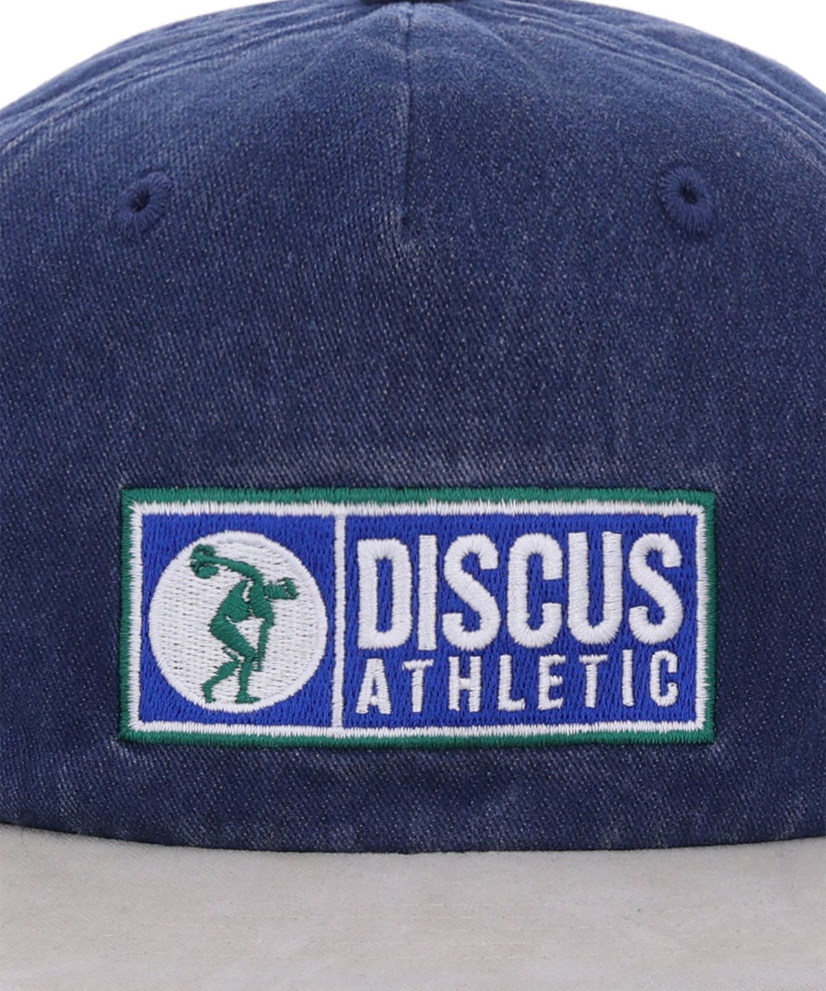 디스커스 애슬레틱(DISCUS ATHLETIC) 로고 5 패널 캡 투톤 네이비