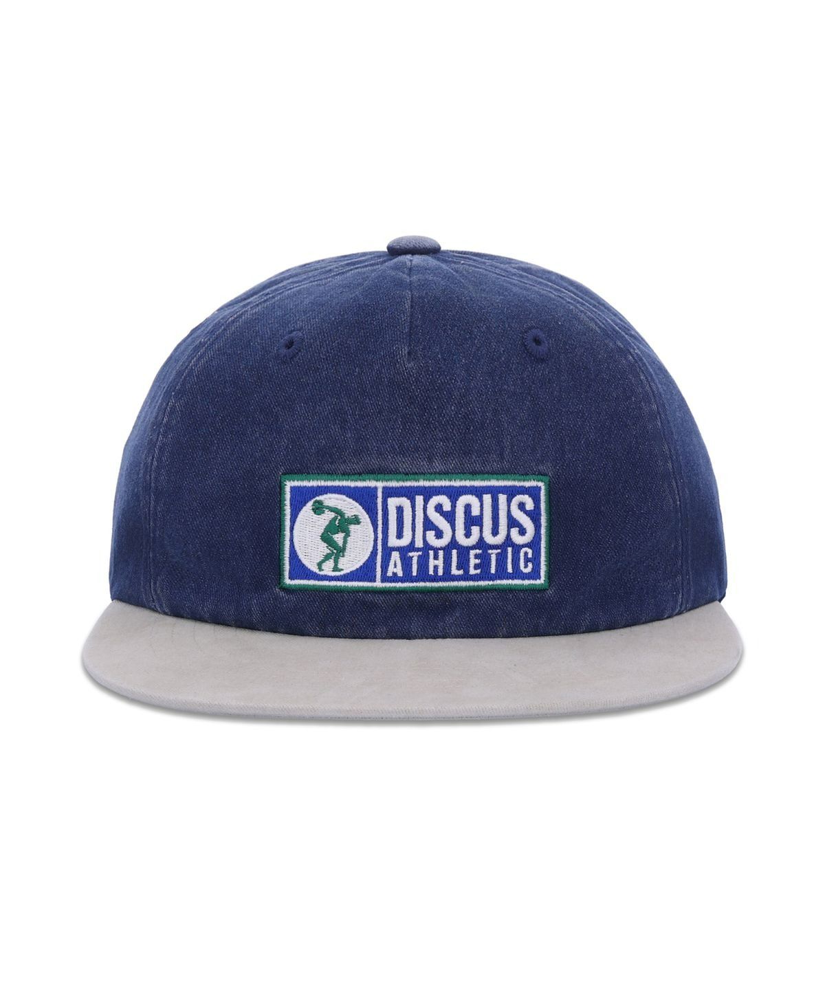 디스커스 애슬레틱(DISCUS ATHLETIC) 로고 5 패널 캡 투톤 네이비