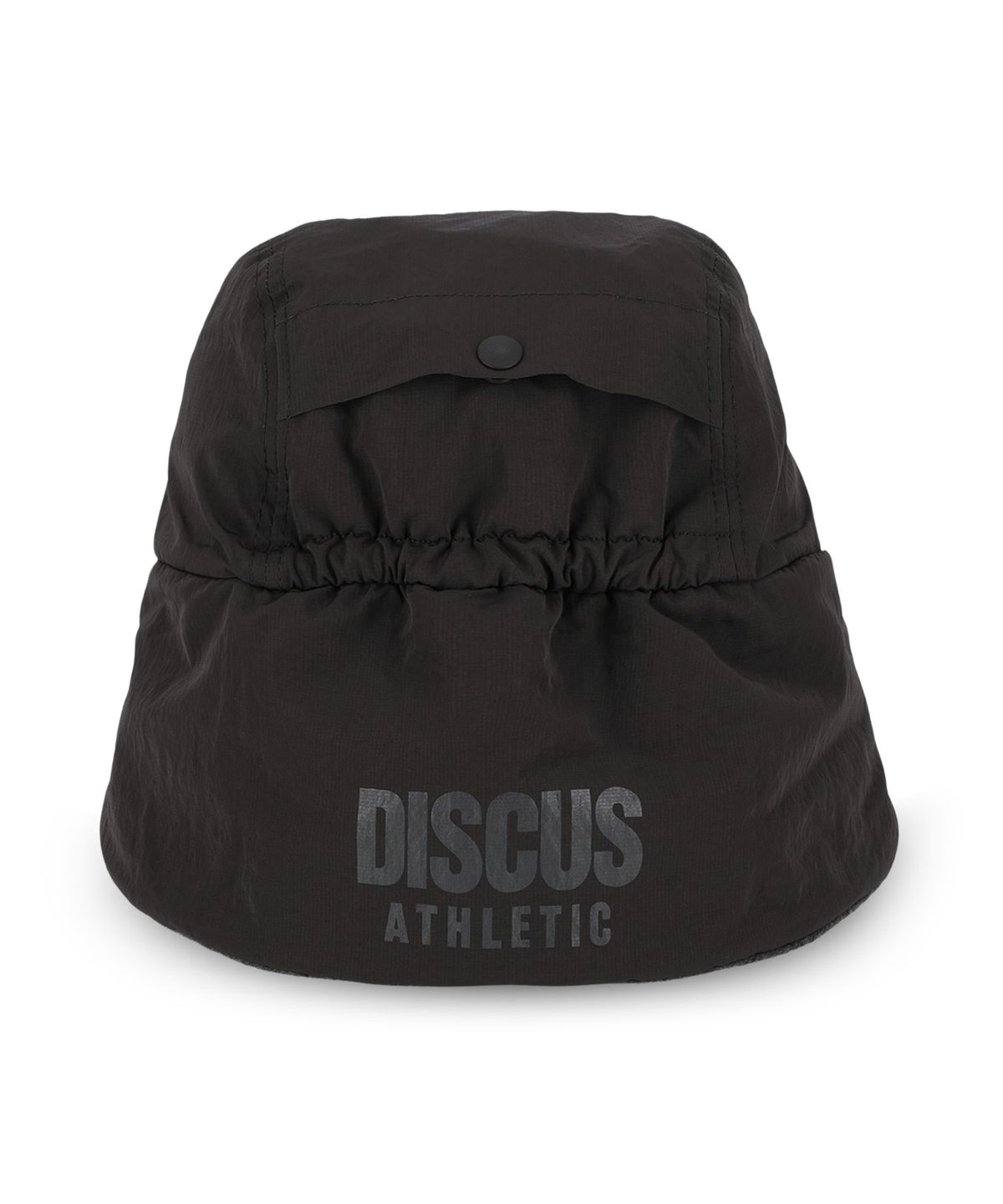 디스커스 애슬레틱(DISCUS ATHLETIC) 로고 플리스 이어 플랩 캡 차콜