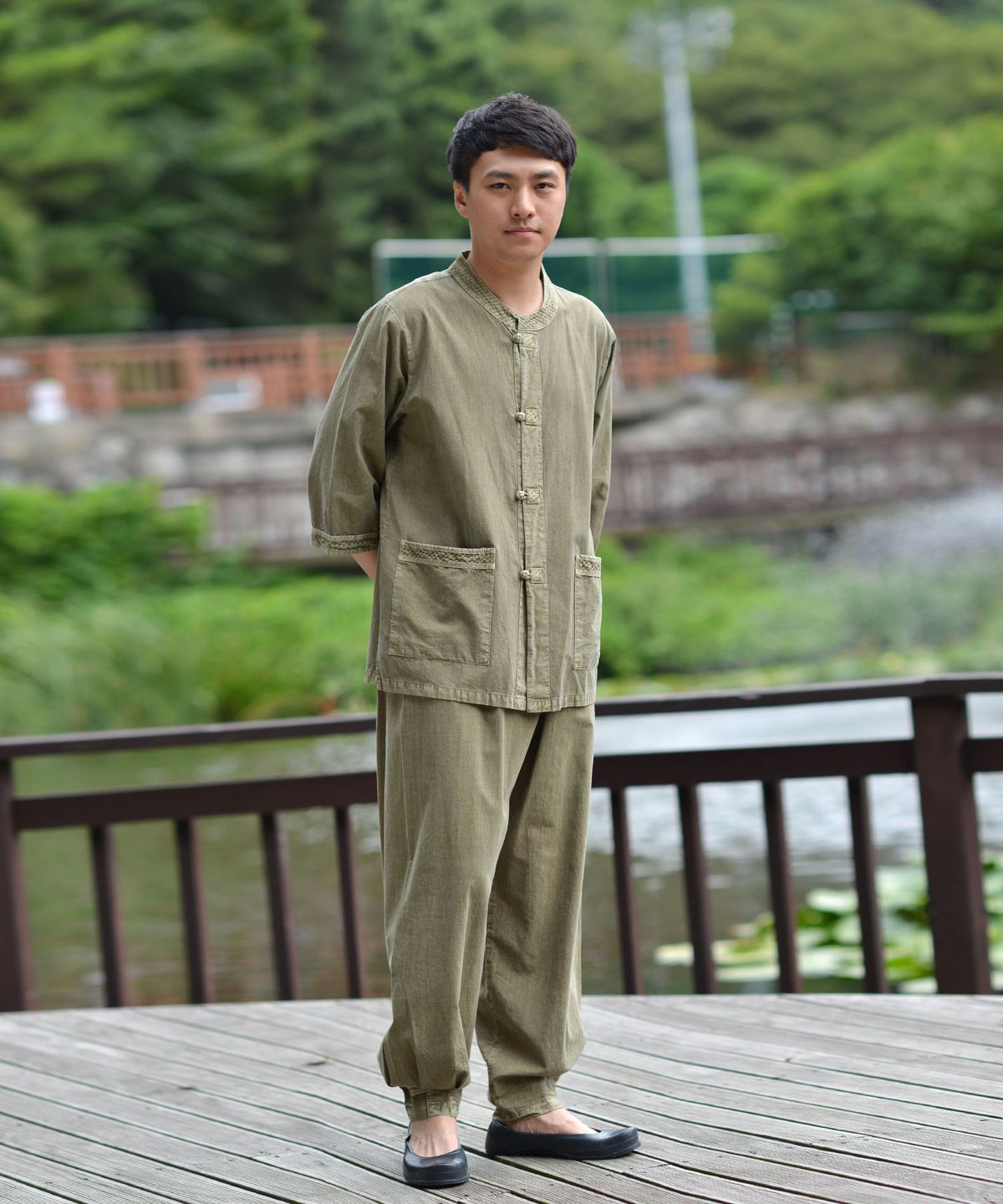 지장사(ZIJANGSA) [20040] (남여공용) 30수 핀탁 라운드넥 공용 한벌 저고리 바지 세트