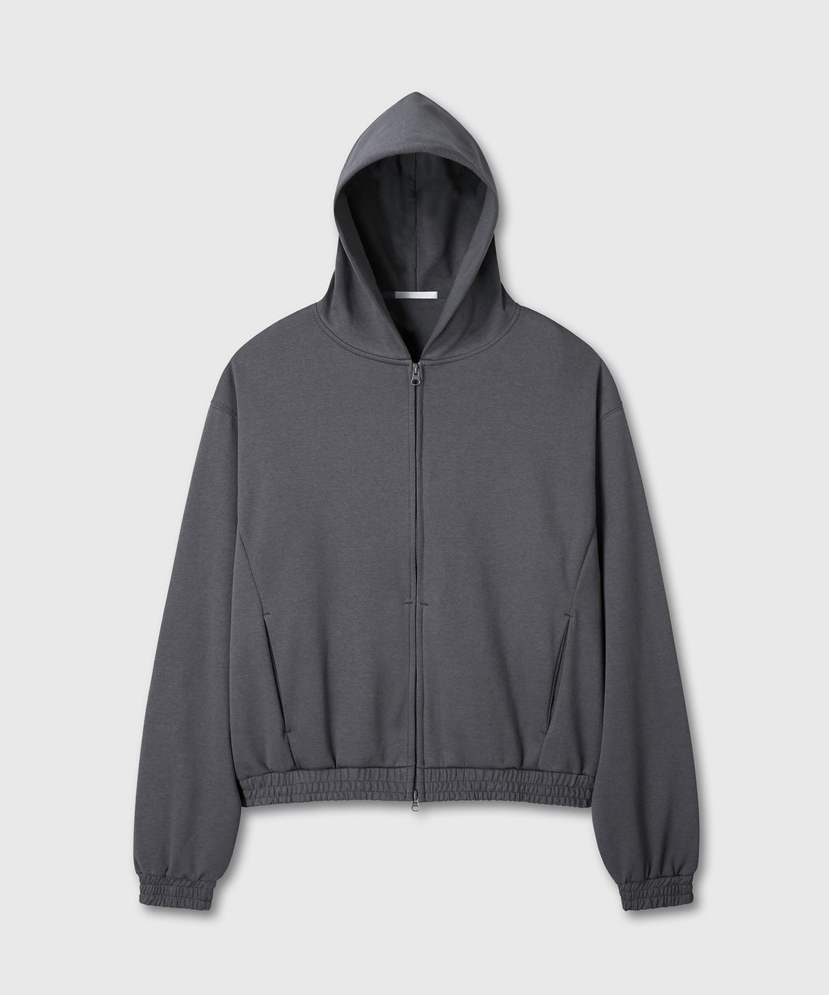 다이브인(DIVEIN) LIGHT CROP HOOD ZIP-UP (CHARCOAL)