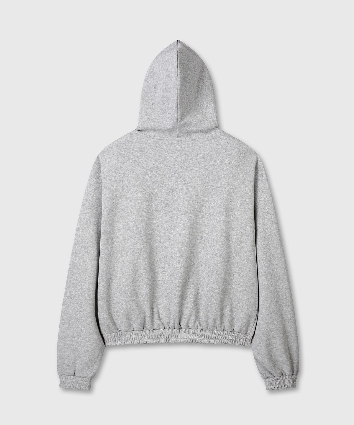 다이브인(DIVEIN) LIGHT CROP HOOD ZIP-UP (MELANGE GRAY)