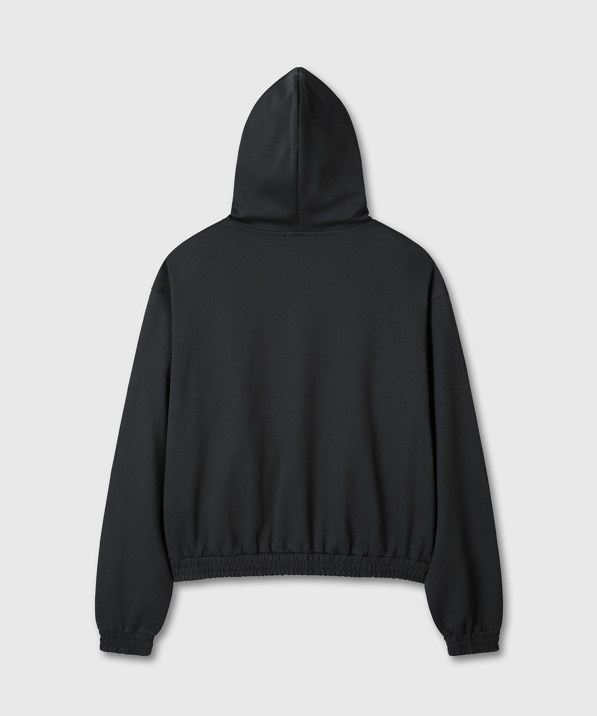 다이브인(DIVEIN) LIGHT CROP HOOD ZIP-UP (BLACK)