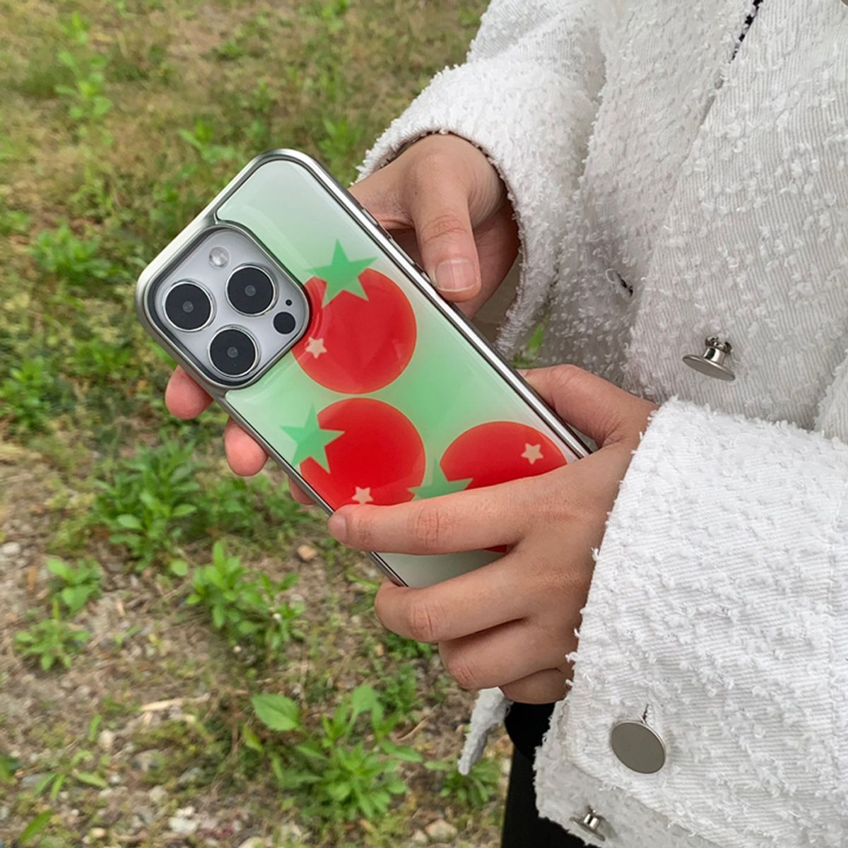 스위어(SWEEAR) [실버에폭시] GREENERY TOMATO SILVER EPOXY CASE