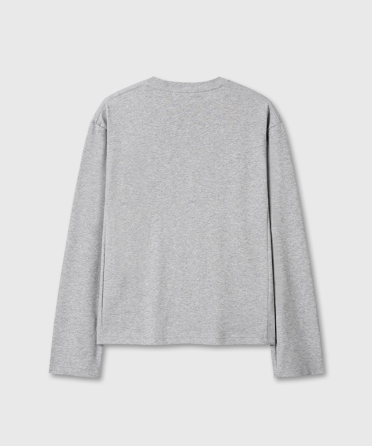다이브인(DIVEIN) UNIFORM CROP LONG SLEEVE (MELANGE GRAY)