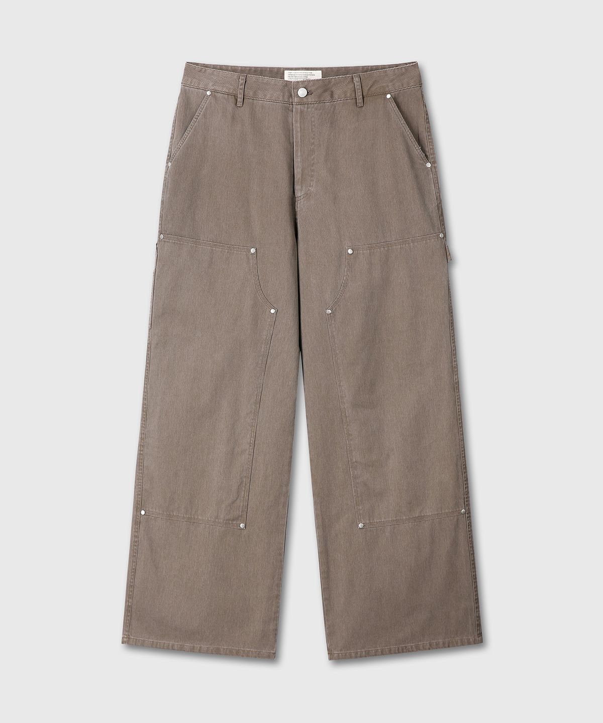 다이브인(DIVEIN) WASHED DOUBLE KNEE CARPENTER PANTS (BROWN)