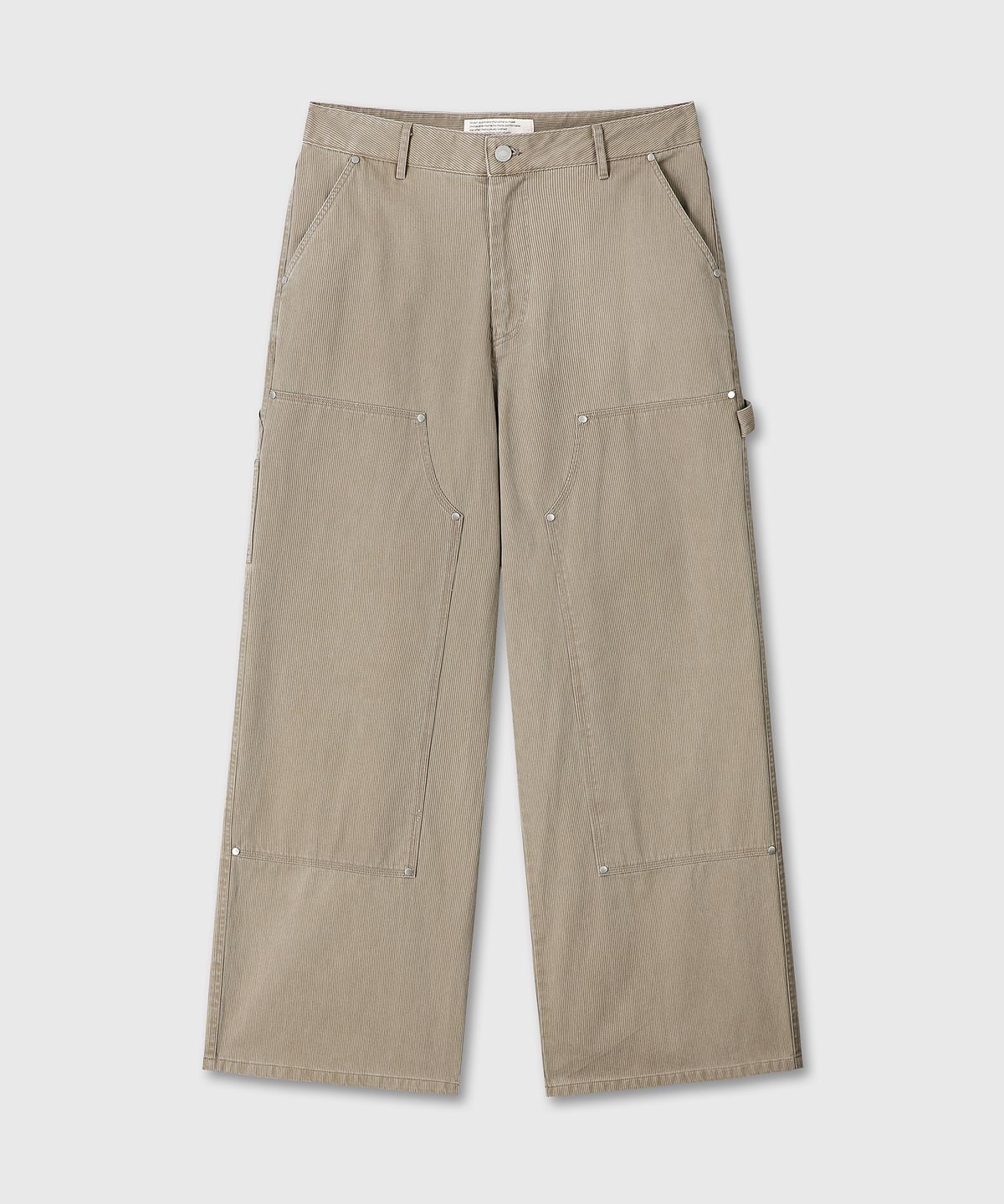 다이브인(DIVEIN) WASHED DOUBLE KNEE CARPENTER PANTS (BEIGE)