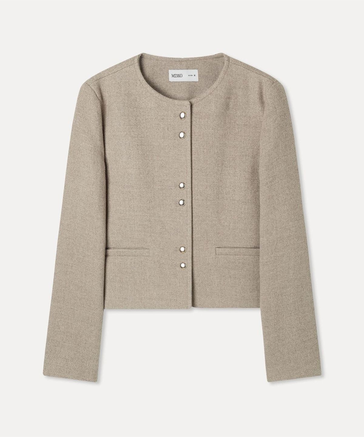 미쏘(MIXXO) 소프트 라운드넥자켓_MIWJKGT2PG