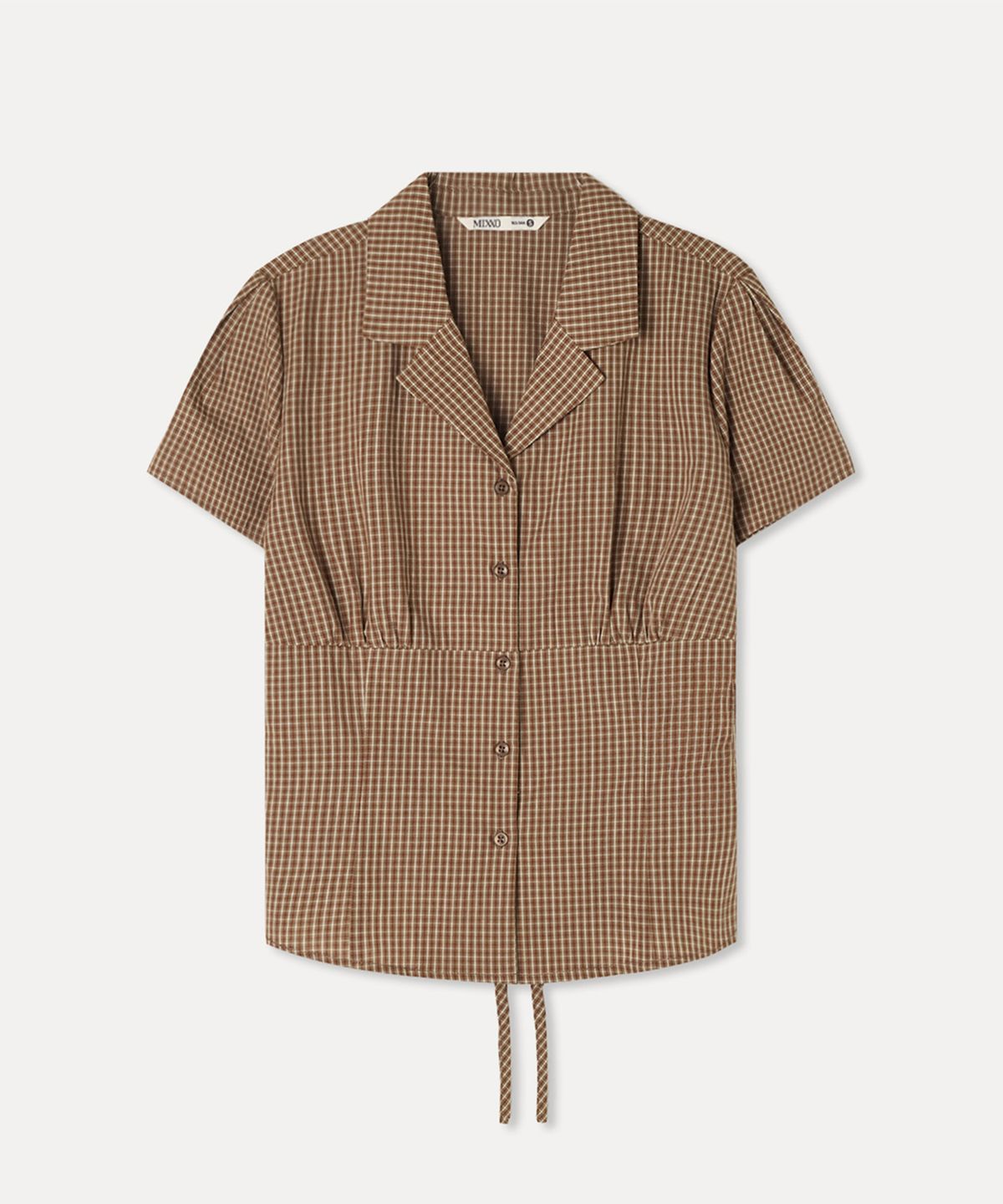 미쏘(MIXXO) 체크 슬림핏 셔츠_MIWYAF808G