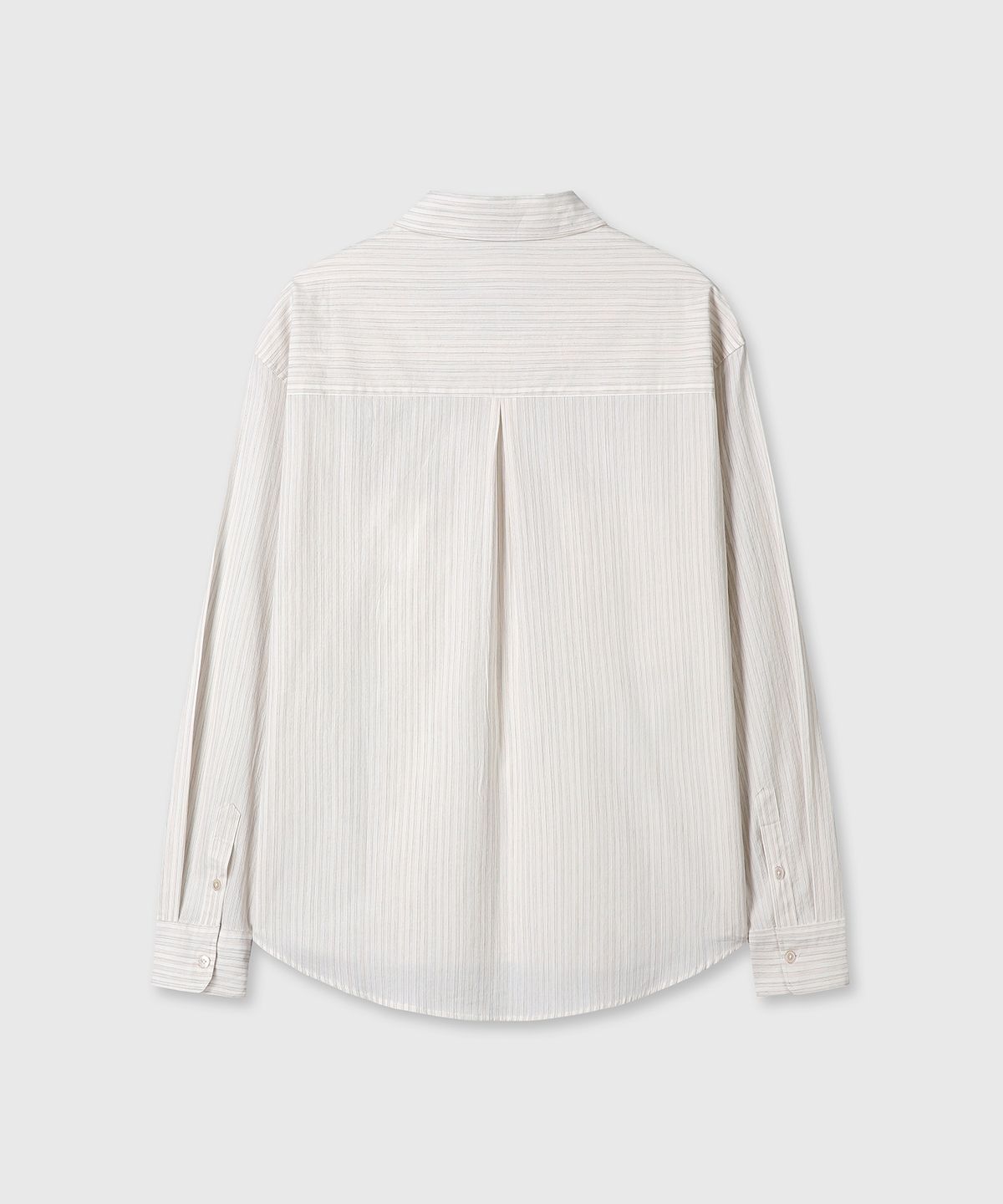 다이브인(DIVEIN) GRANDPA STRIPE TWO POCKET SHIRTS (BEIGE)