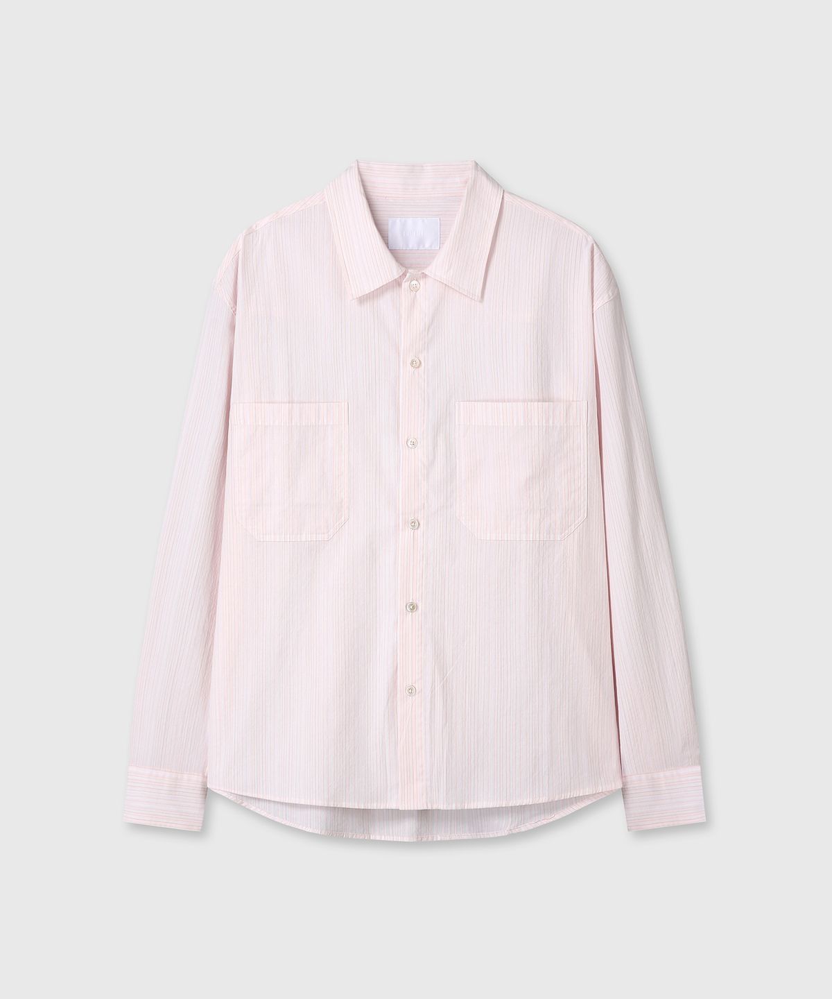 다이브인(DIVEIN) GRANDPA STRIPE TWO POCKET SHIRTS (PINK)