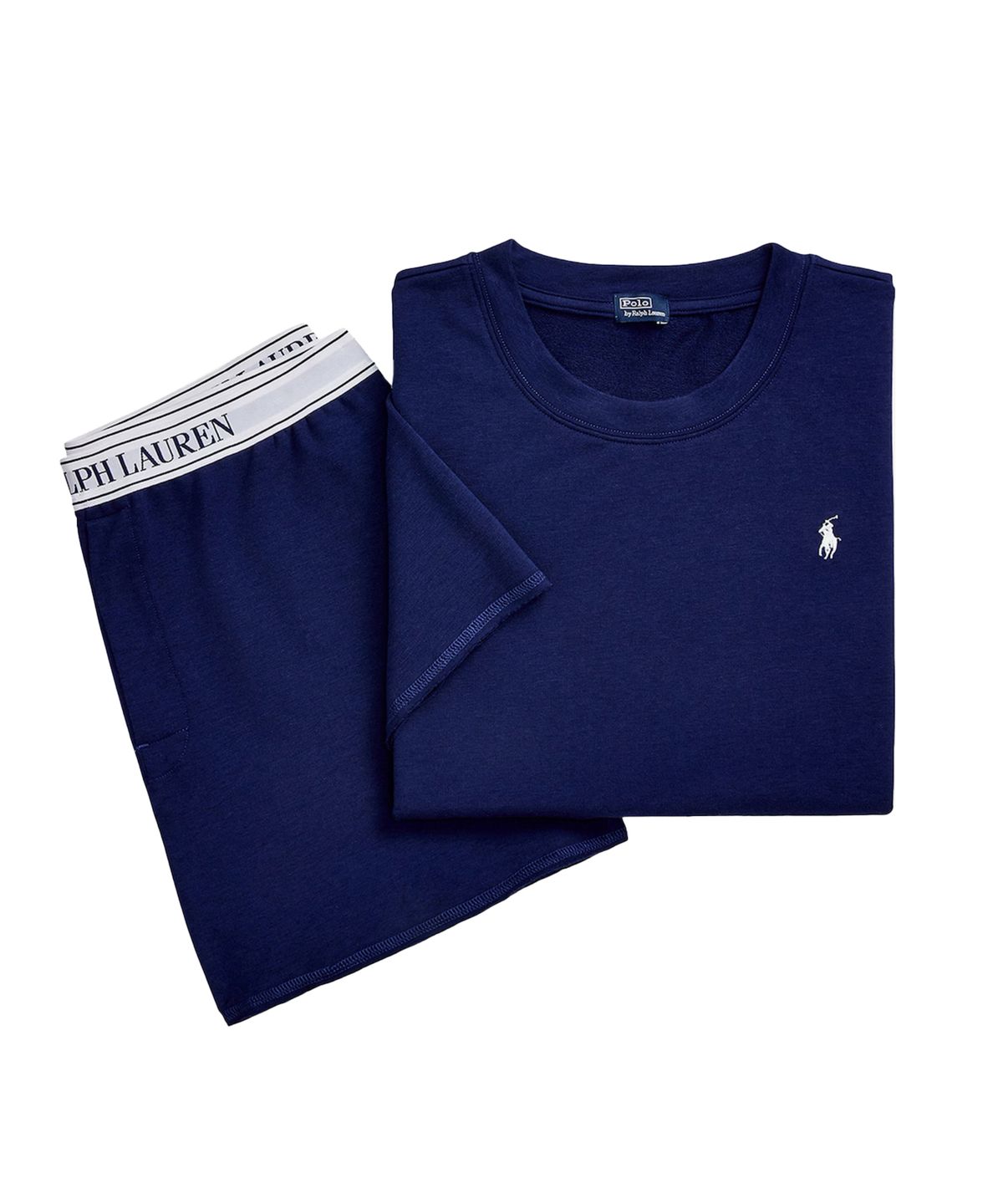 폴로 랄프로렌 이너웨어(POLO RALPH LAUREN INNERWEAR) 클럽 테리 숏 이지웨어 세트 네이비 4P8029