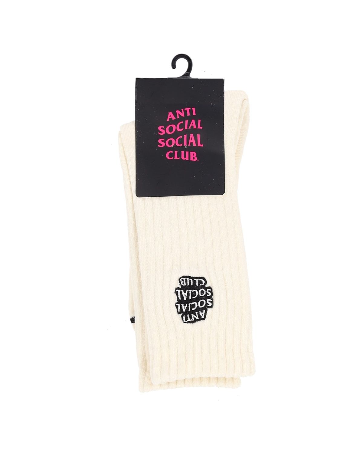 안티 소셜 소셜 클럽(ANTI SOCIAL SOCIAL CLUB) 엠보 로고 삭스 아이보리