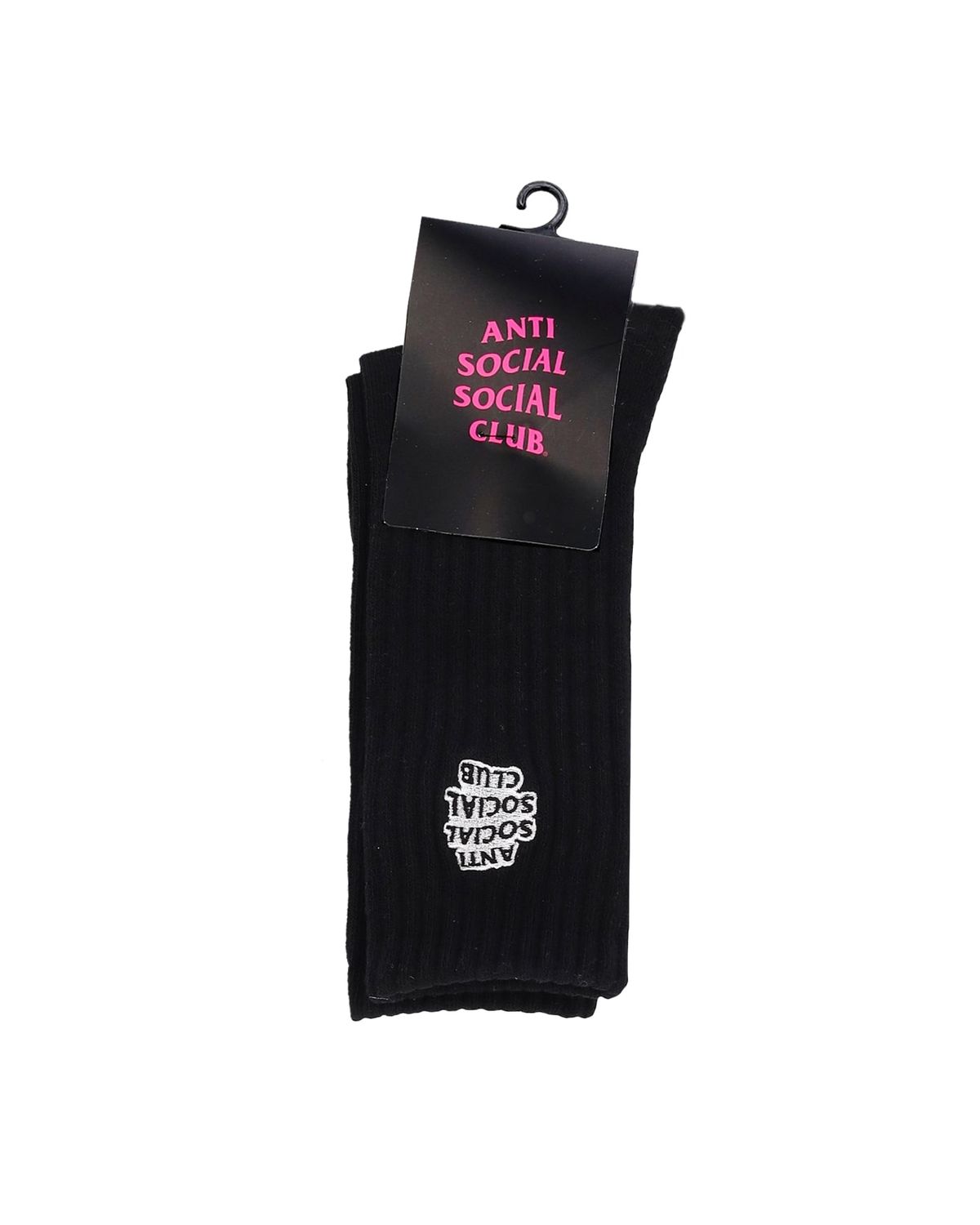 안티 소셜 소셜 클럽(ANTI SOCIAL SOCIAL CLUB) 엠보 로고 삭스 블랙