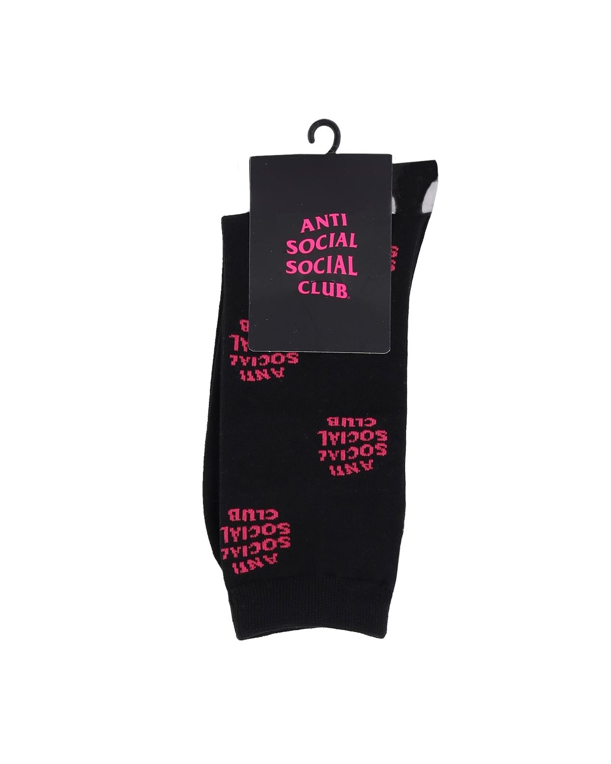 안티 소셜 소셜 클럽(ANTI SOCIAL SOCIAL CLUB) 로고 패턴 삭스 블랙