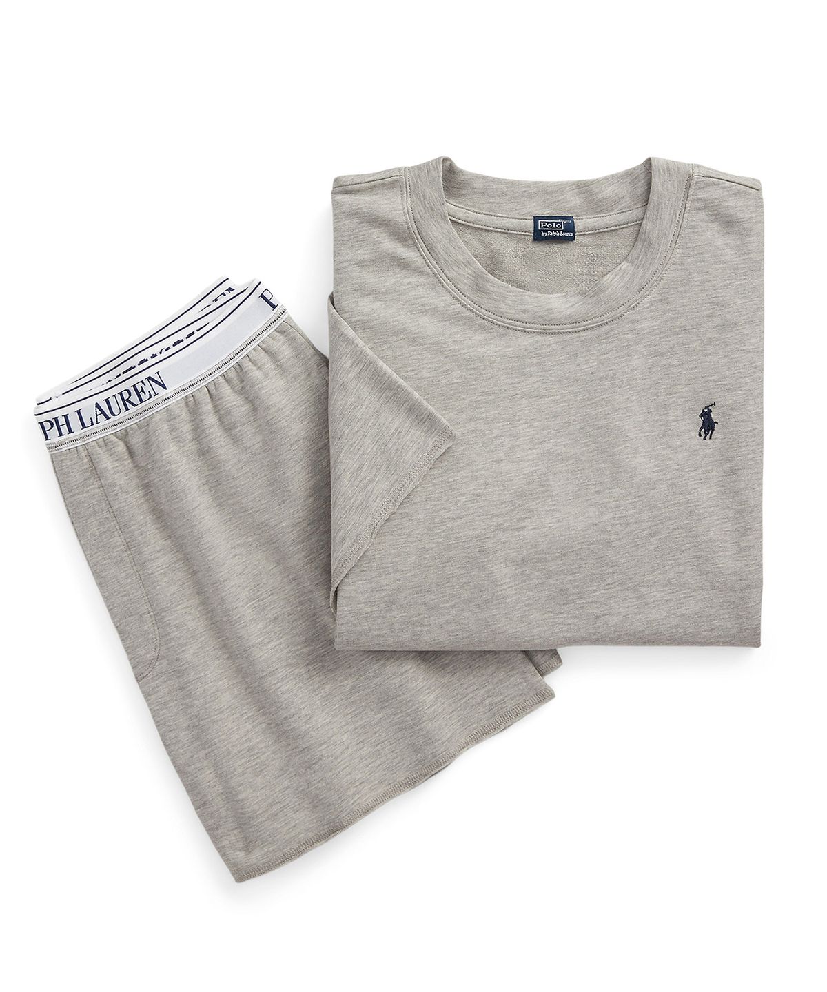 폴로 랄프로렌 이너웨어(POLO RALPH LAUREN INNERWEAR) 클럽 테리 숏 이지웨어 세트 그레이 4P8025