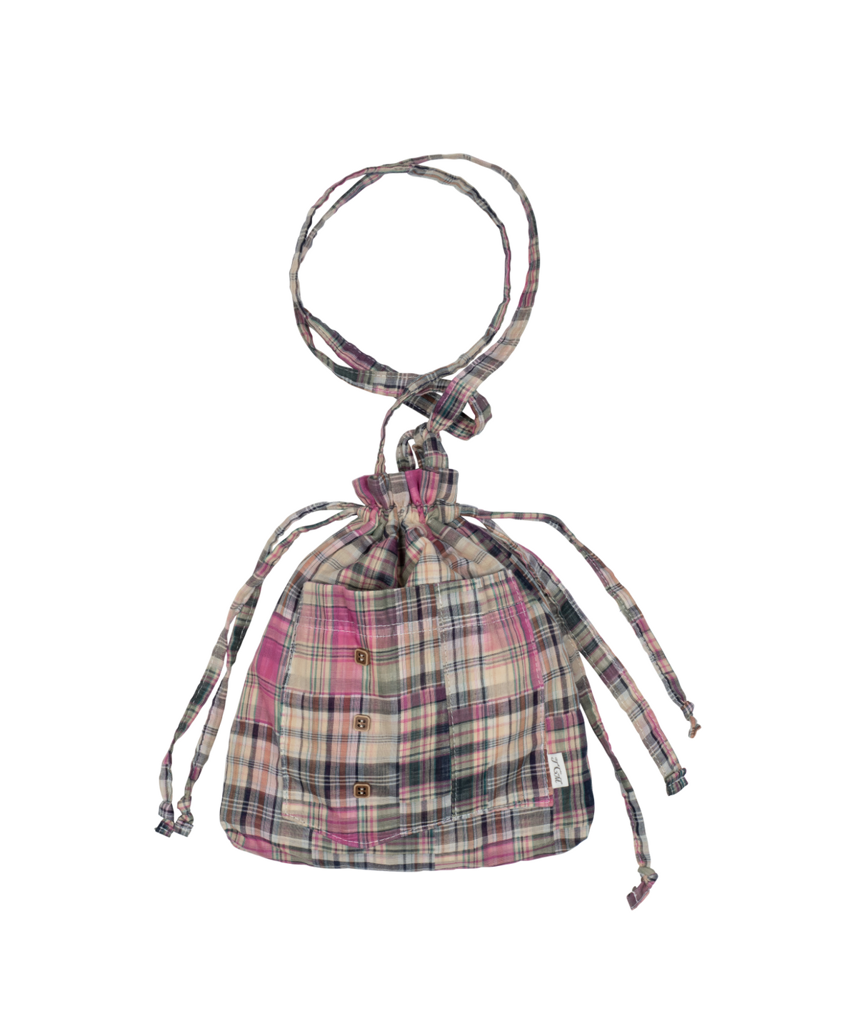 더콜디스트모먼트(THE COLDEST MOMENT) TCM vintage check pouch bag (purple)