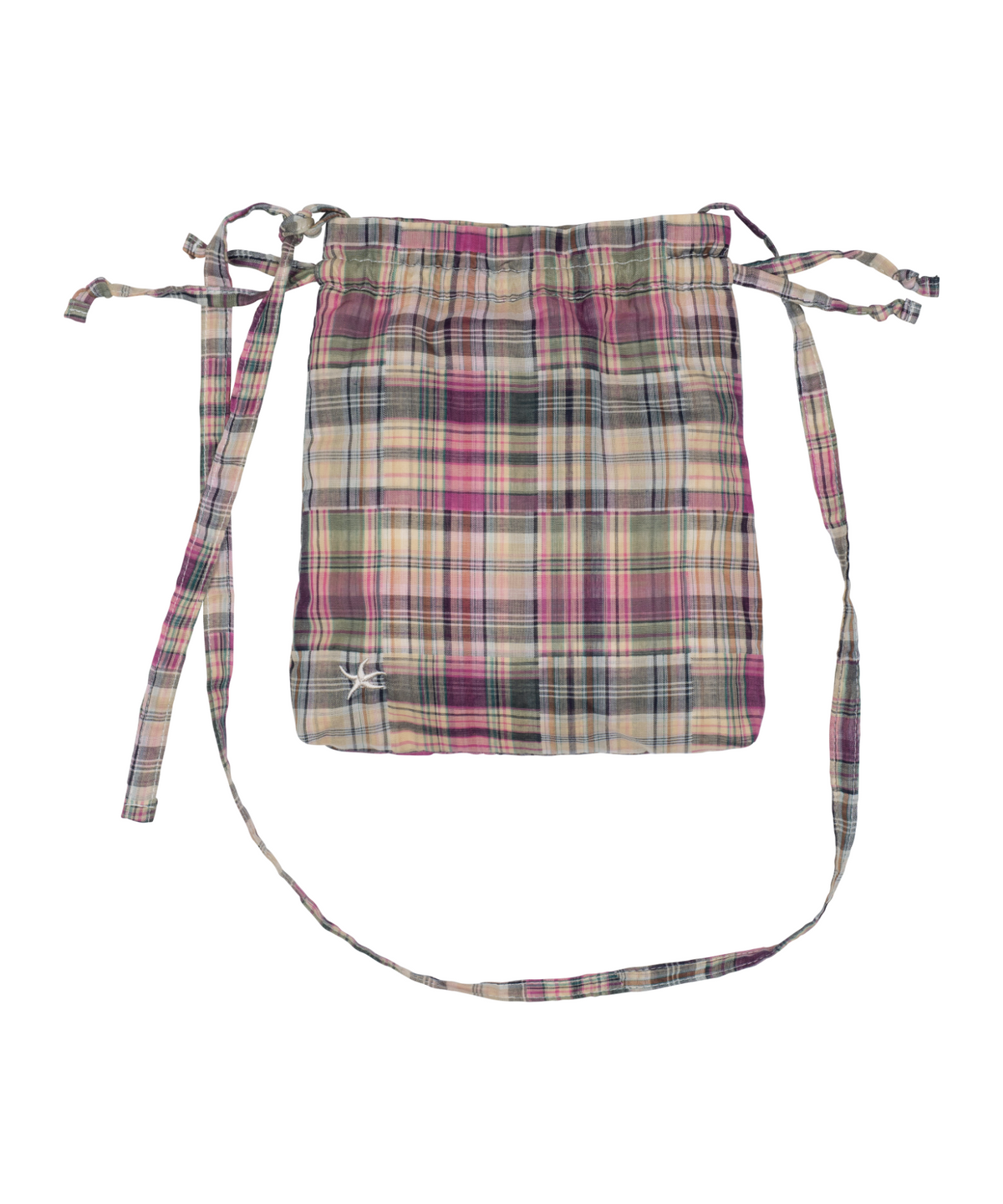 더콜디스트모먼트(THE COLDEST MOMENT) TCM vintage check pouch bag (purple)