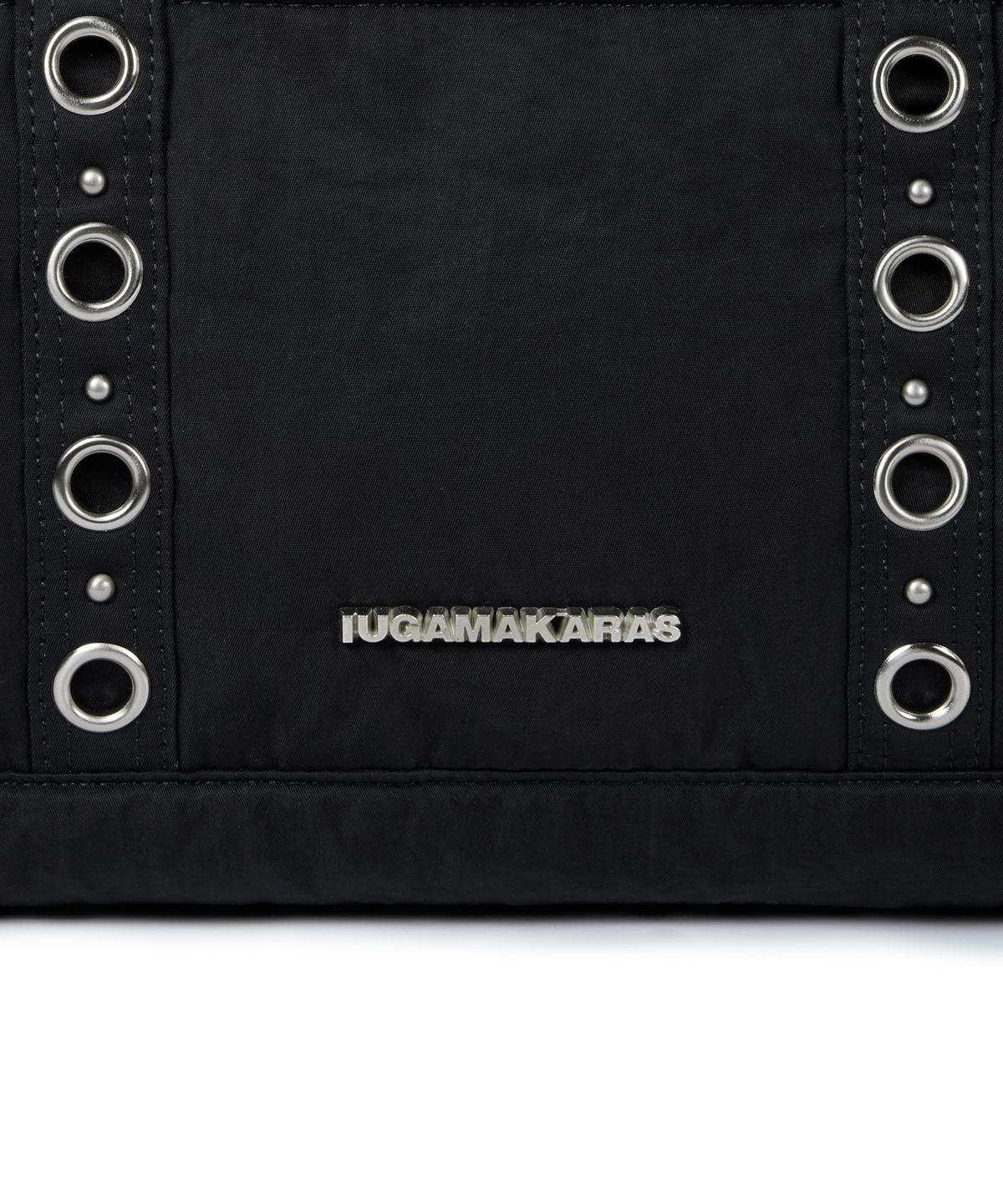 이우가마카라스(IUGAMAKARAS) Nylon Eyelet Duffle Bag (Black)