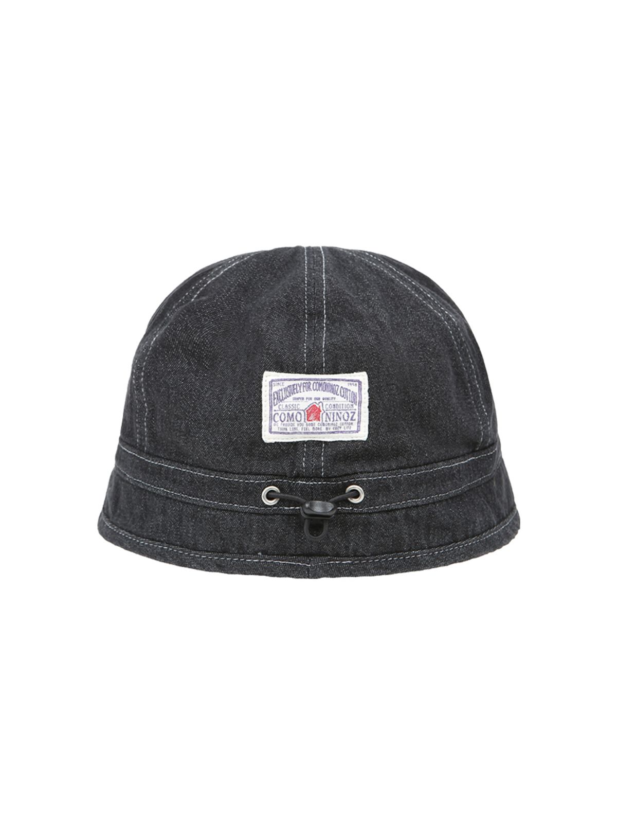 꼬모니노즈(COMONINOZ) [CN]WASHING DENIM STITCH HAT [2 COLOR]