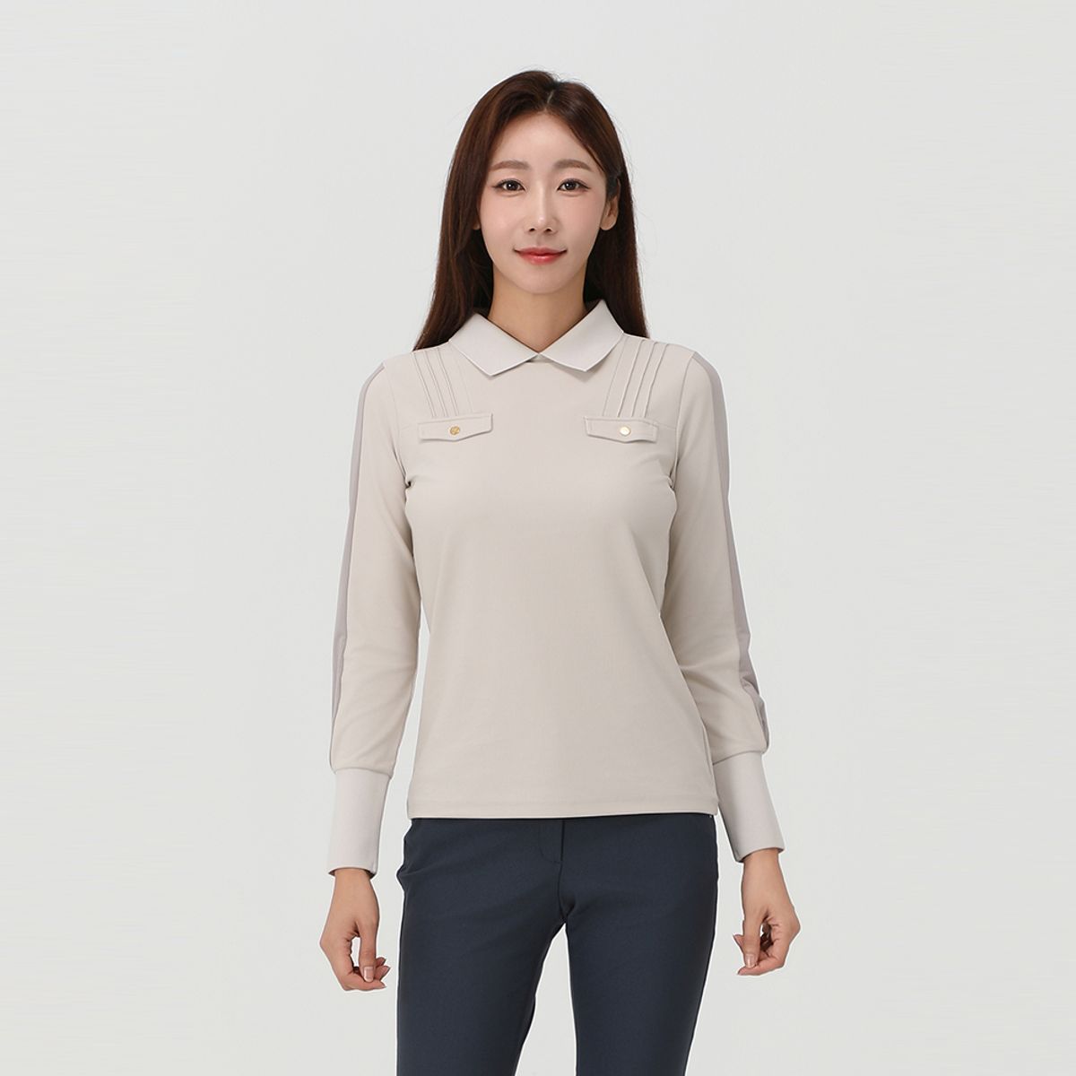 엘르골프(ELLE GOLF) [엘르골프] 여성 포켓 폴로 티셔츠_6I65204