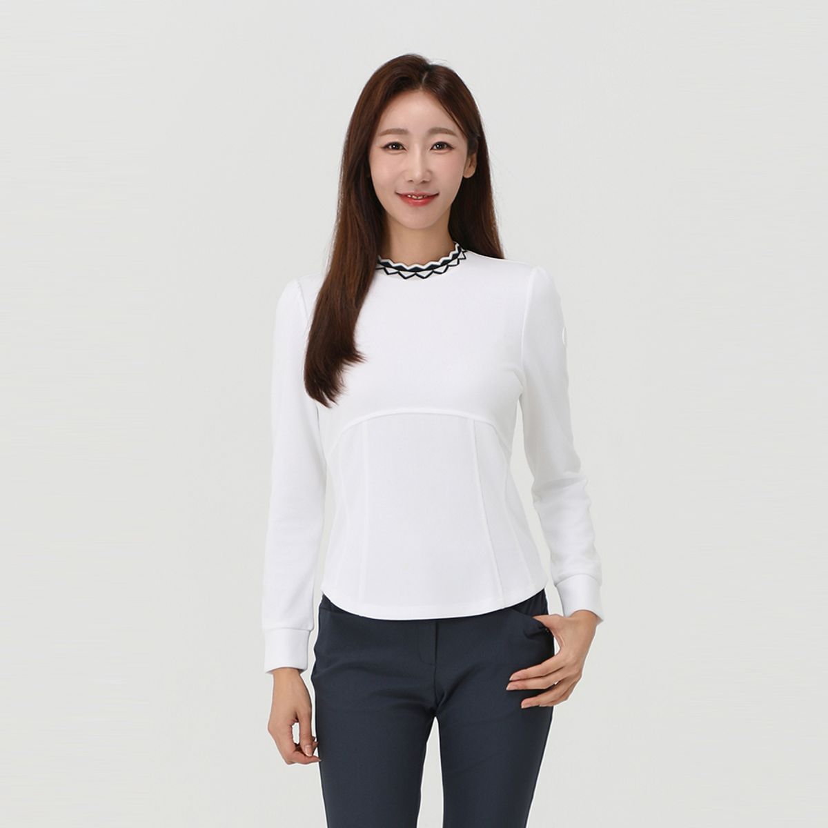 엘르골프(ELLE GOLF) [엘르골프] 여성 라운드넥 티셔츠_6J65301
