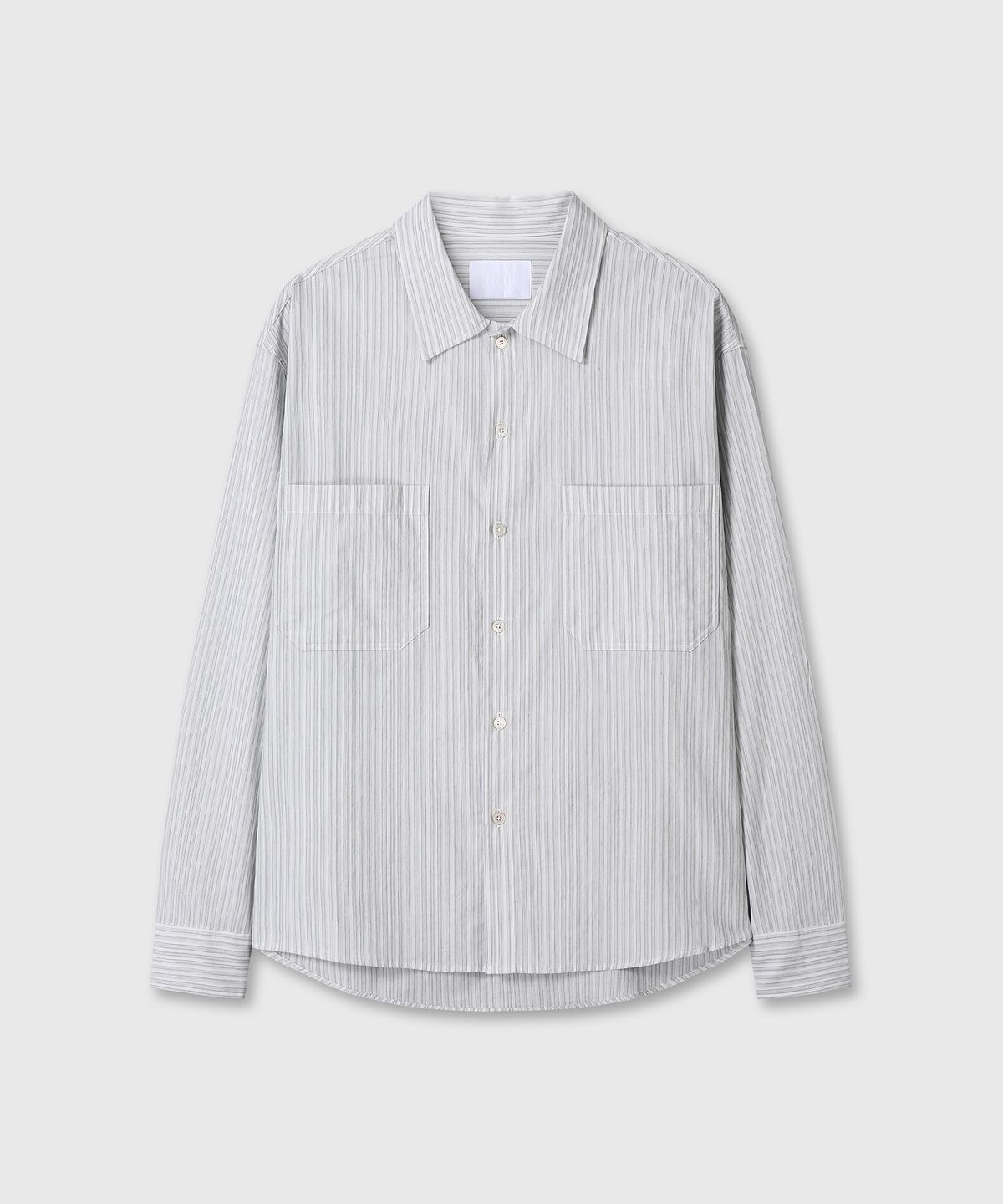 다이브인(DIVEIN) GRANDPA STRIPE TWO POCKET SHIRTS (BLUE)
