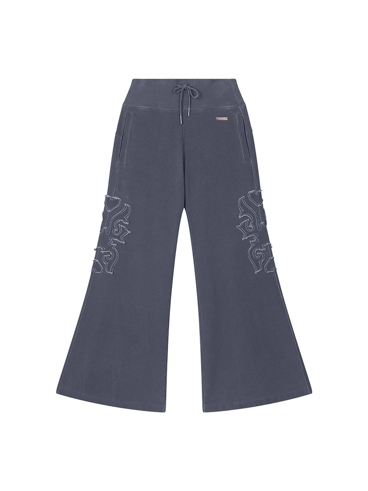 에즈이프 캘리(ASIF CALIE) APPLIQUE BOOTCUT PANTS BLUE