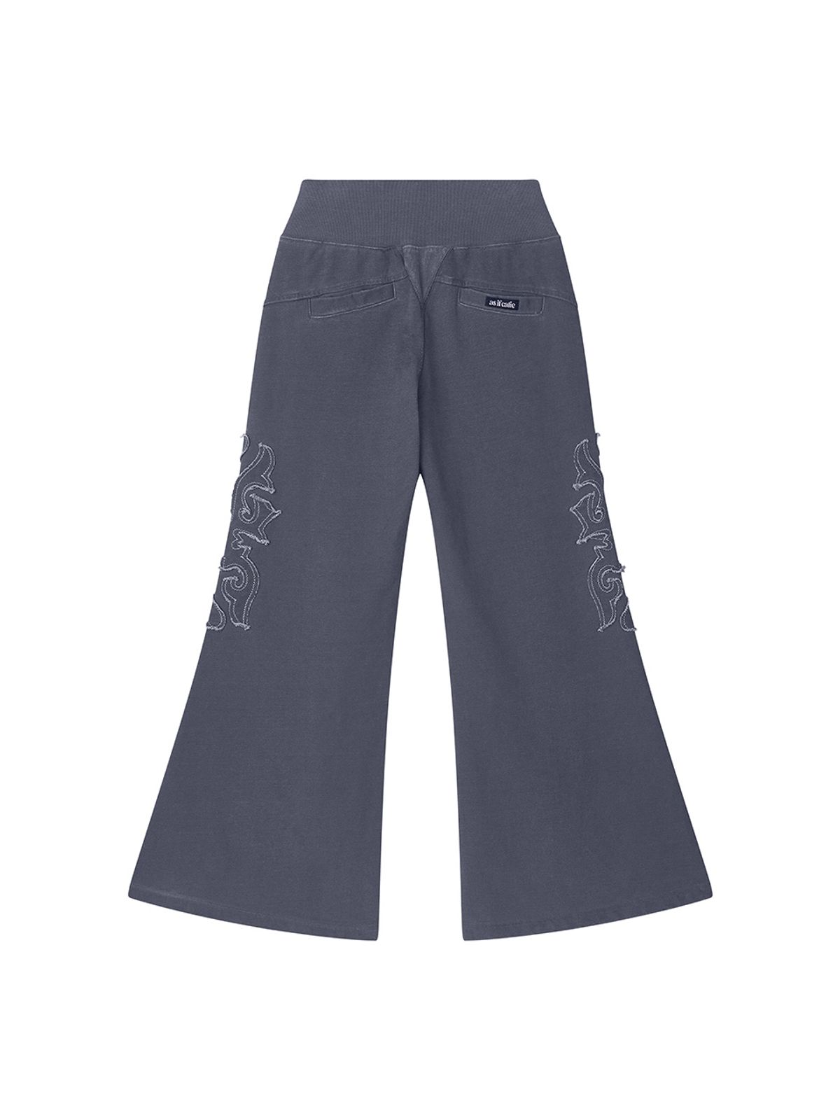 에즈이프 캘리(ASIF CALIE) APPLIQUE BOOTCUT PANTS BLUE