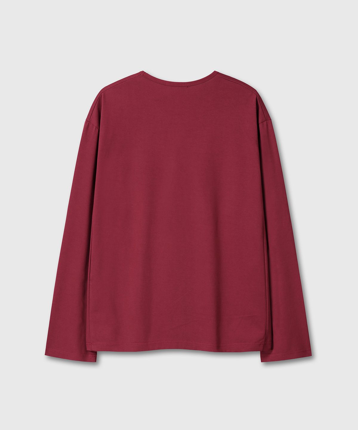 다이브인(DIVEIN) UNIFORM U NECK LONG SLEEVE (BURGUNDY)