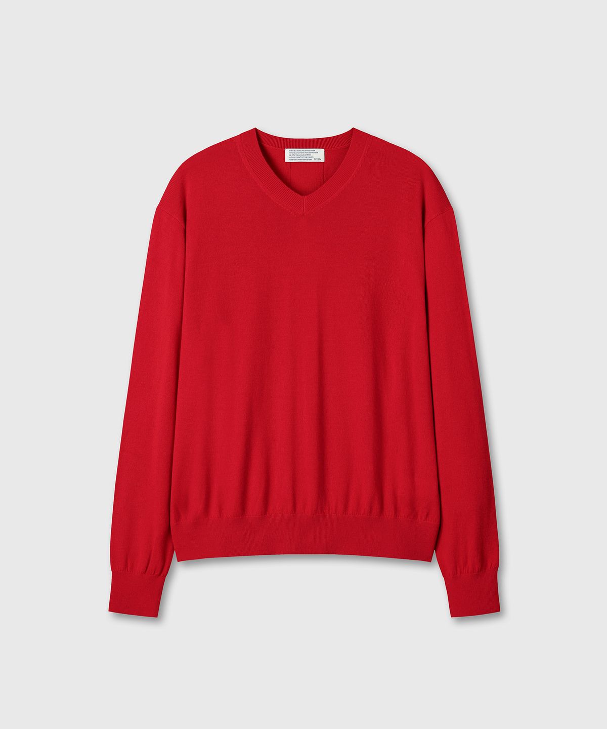 다이브인(DIVEIN) LOOSED FINE WOOL V-NECK KNIT (RED)