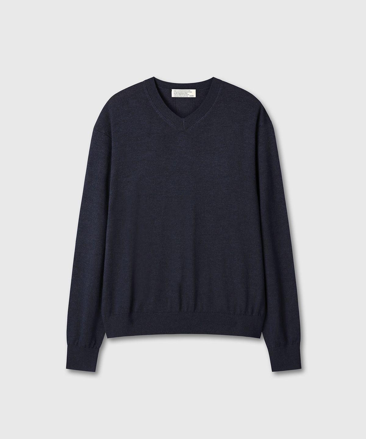 다이브인(DIVEIN) LOOSED FINE WOOL V-NECK KNIT (NAVY)