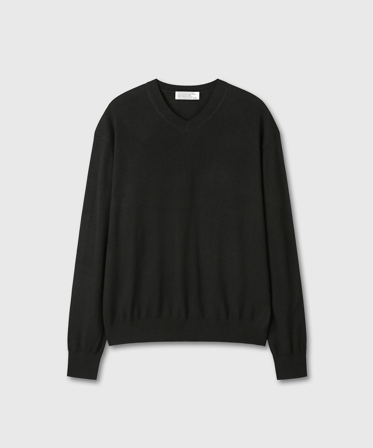 다이브인(DIVEIN) LOOSED FINE WOOL V-NECK KNIT (BLACK)
