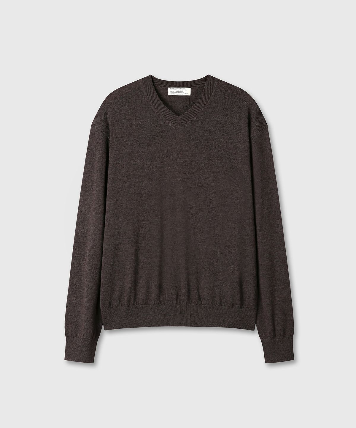 다이브인(DIVEIN) LOOSED FINE WOOL V-NECK KNIT (BROWN)