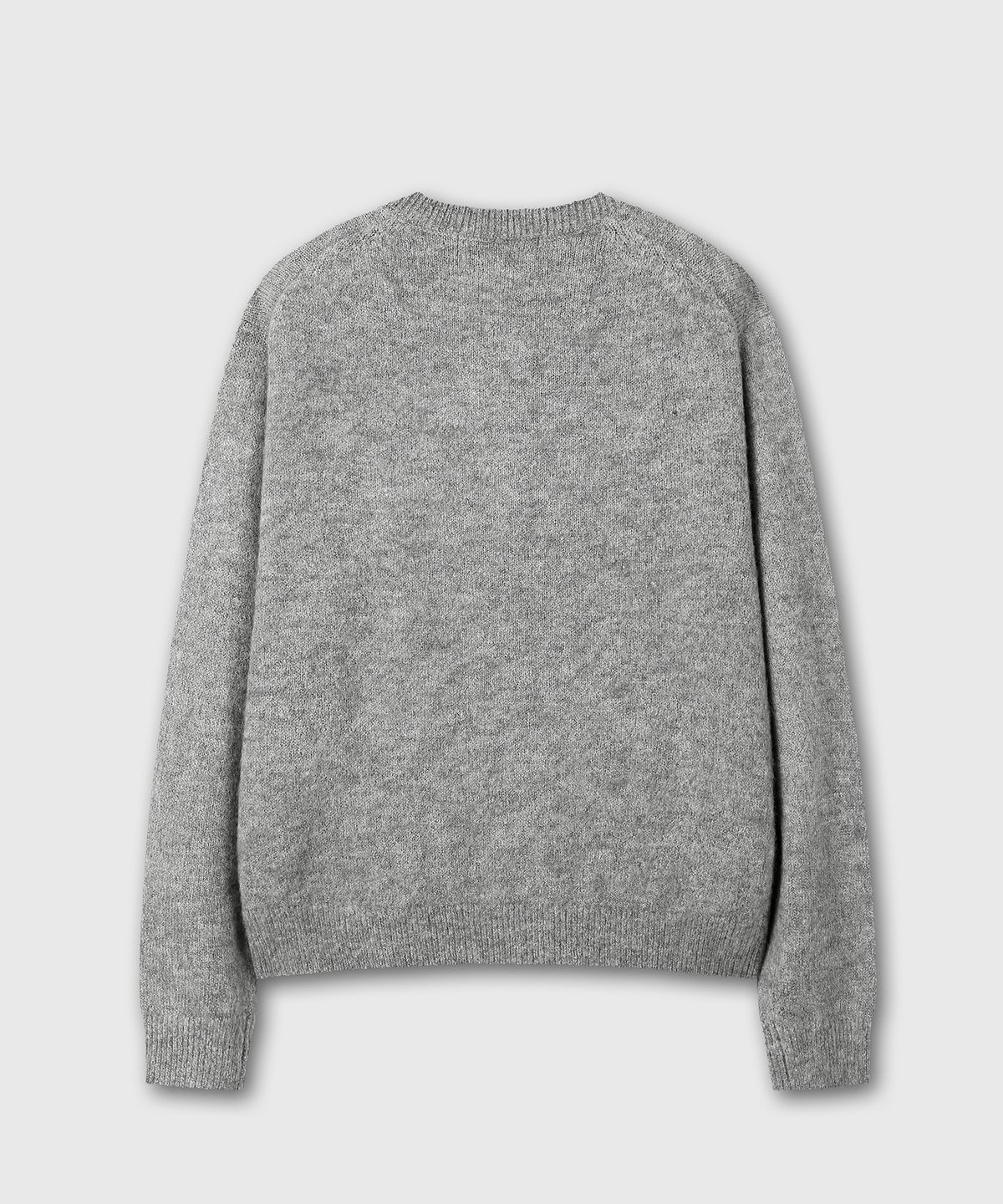 다이브인(DIVEIN) HAIRY ROUND NECK CARDIGAN (GRAY)