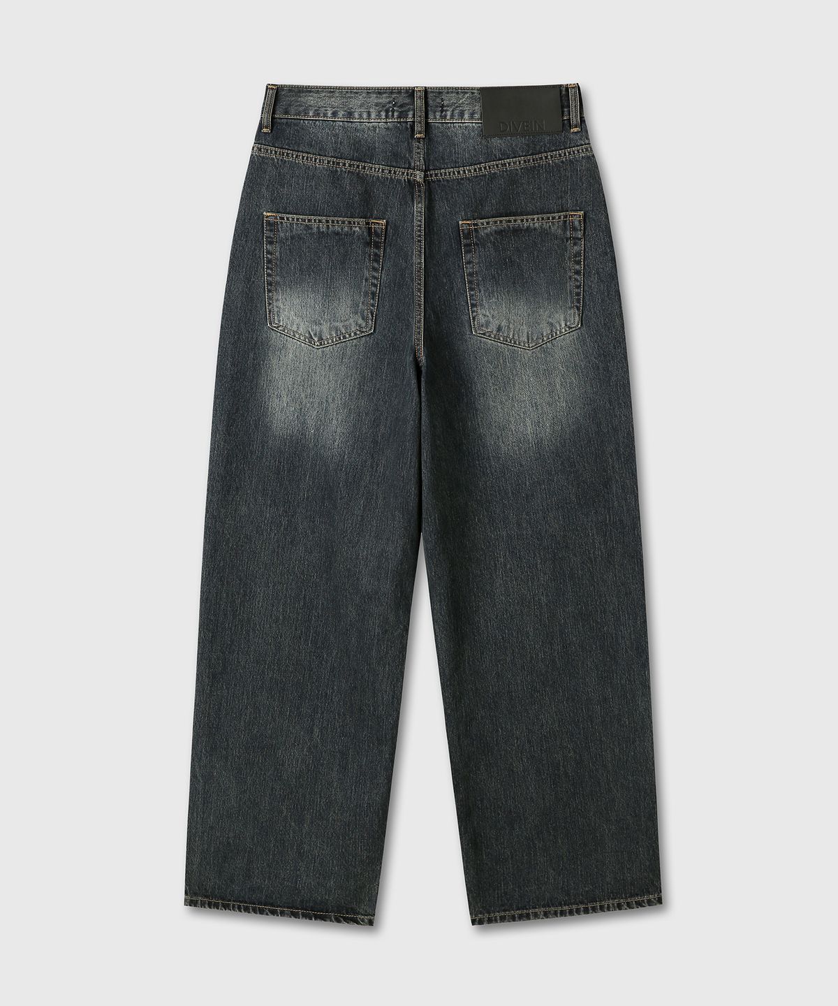 다이브인(DIVEIN) LOOSED WIDE DENIM PANTS (DYED INDIGO)
