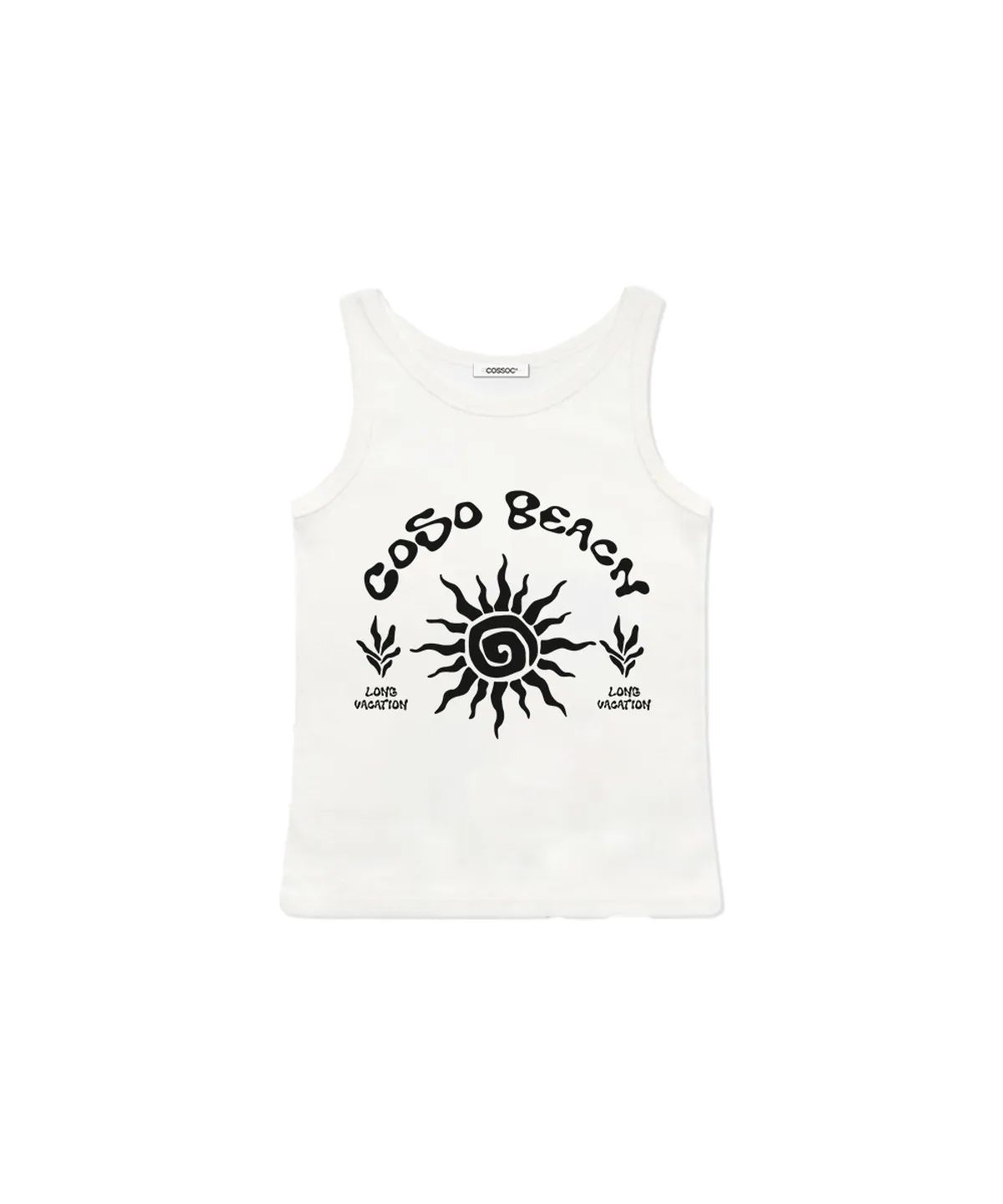 코소(COSO) (w) 비치 슬리브리스(WHITE)