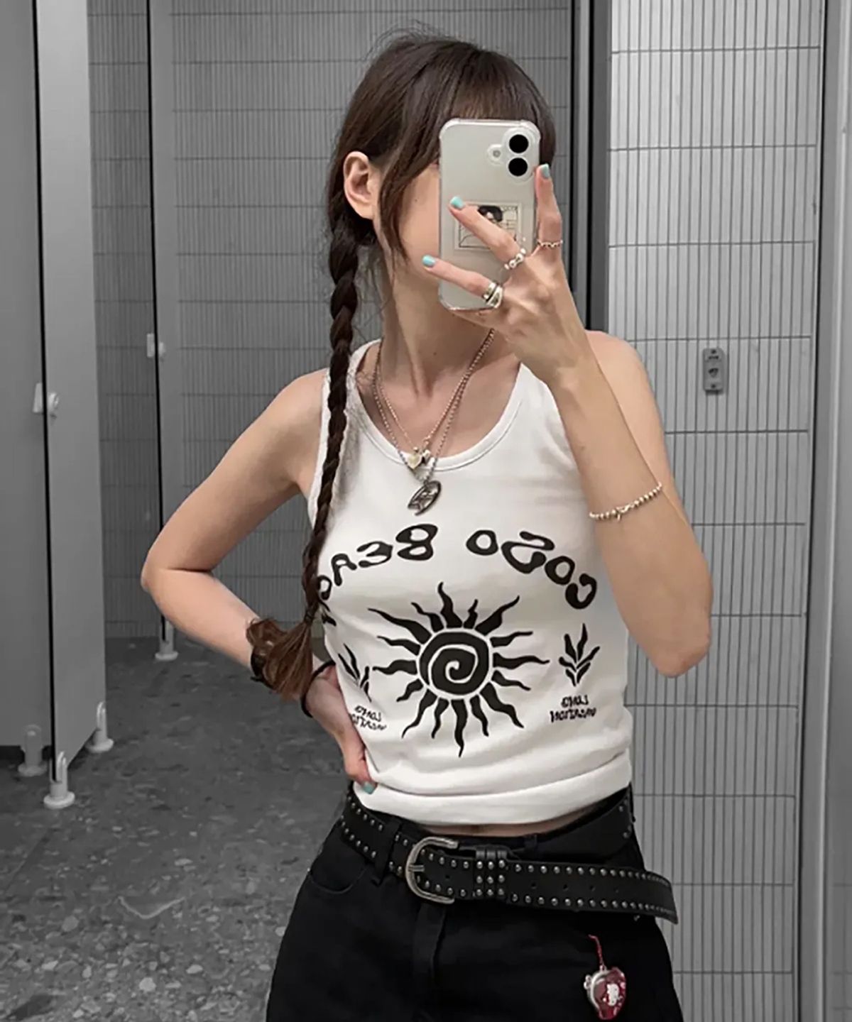 코소(COSO) (w) 비치 슬리브리스(WHITE)