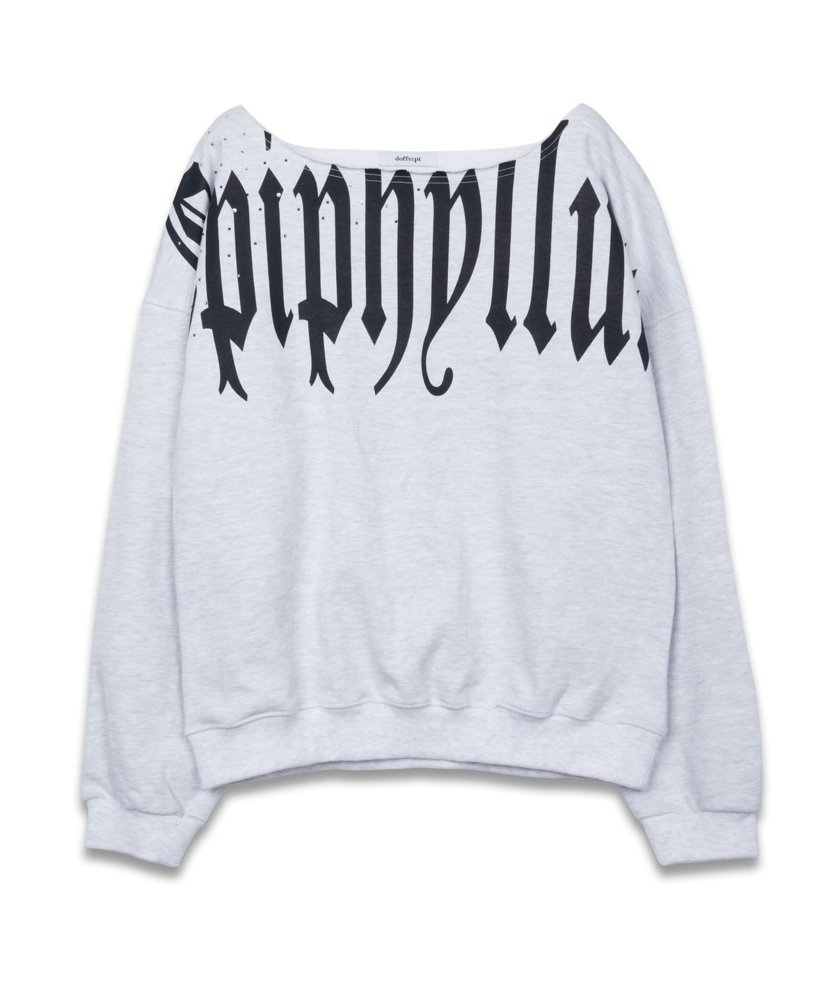 도프셉(DOFFSEPT) Epi Boat Neck Sweatshirt in Grey