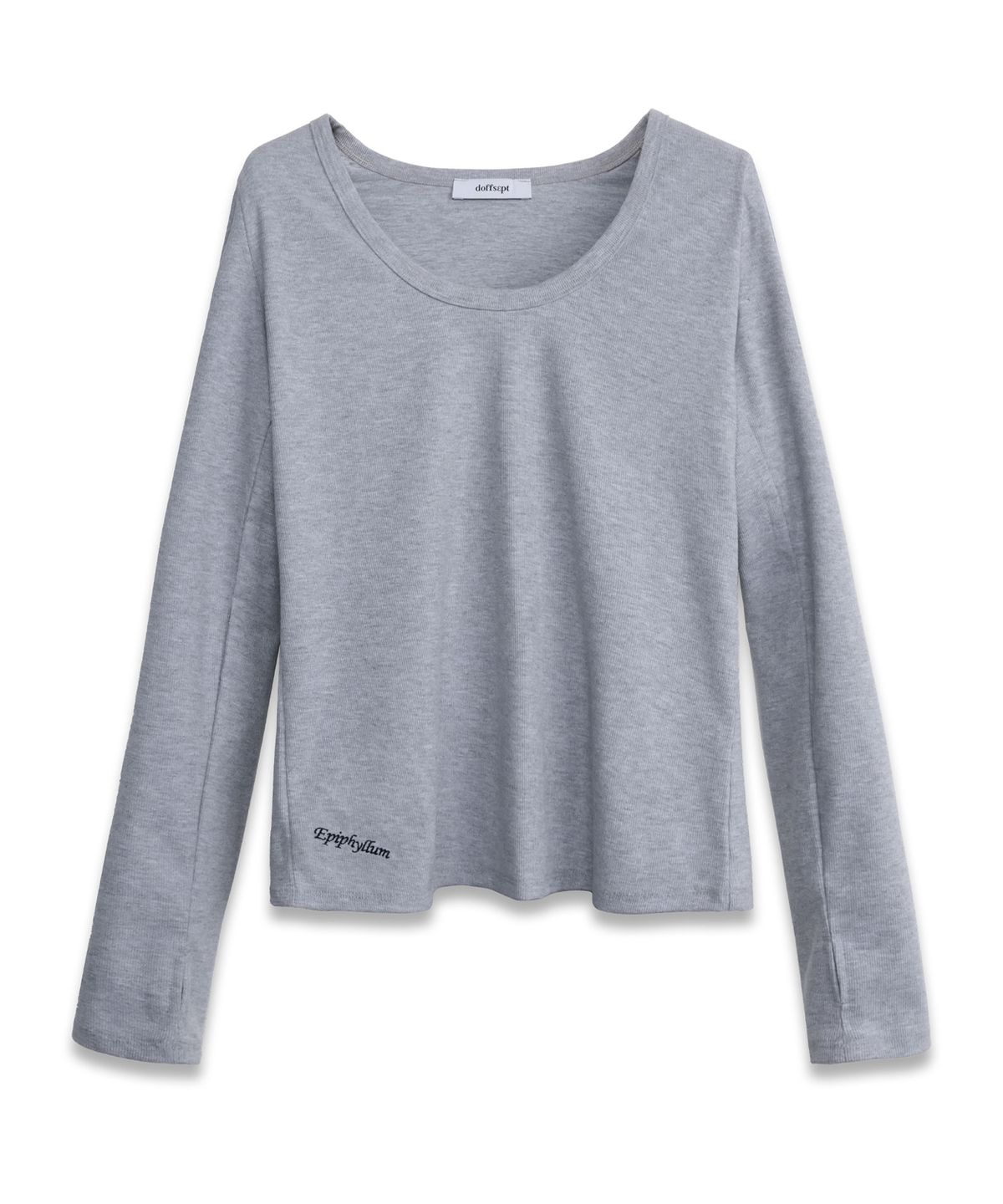 도프셉(DOFFSEPT) Finger Hole Long Sleeve in Grey
